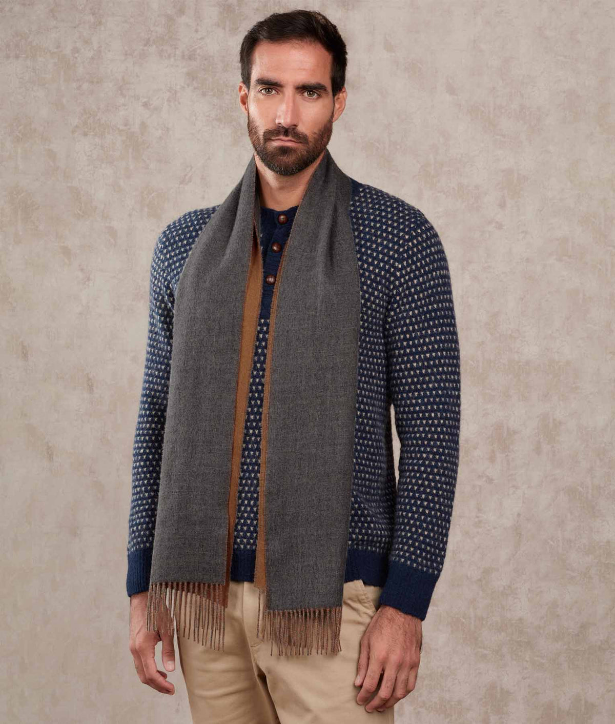Chalina Doble Cara - Camello Y Gris