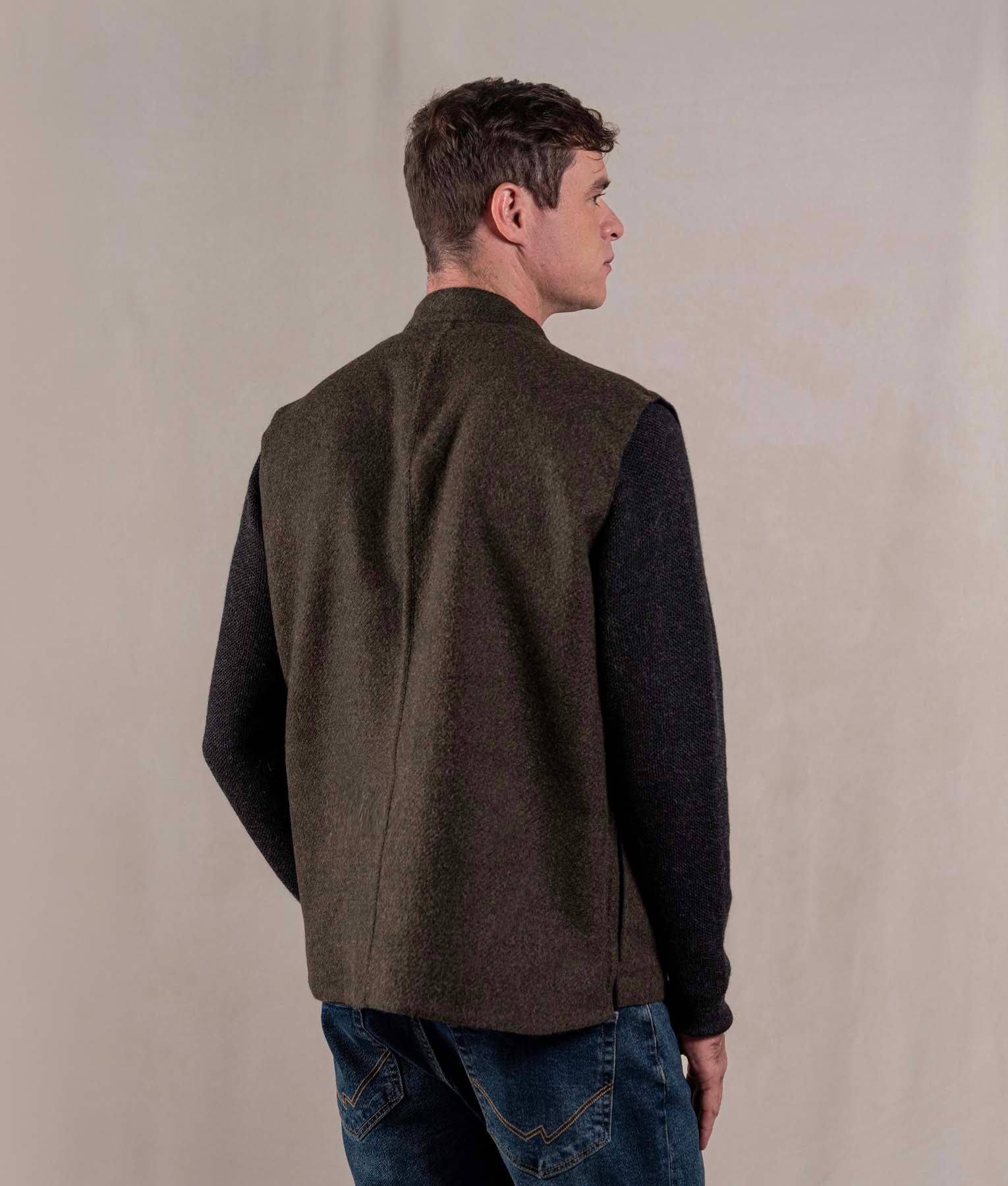 Chaleco De Hombre - Azul Navy Y Cocoa