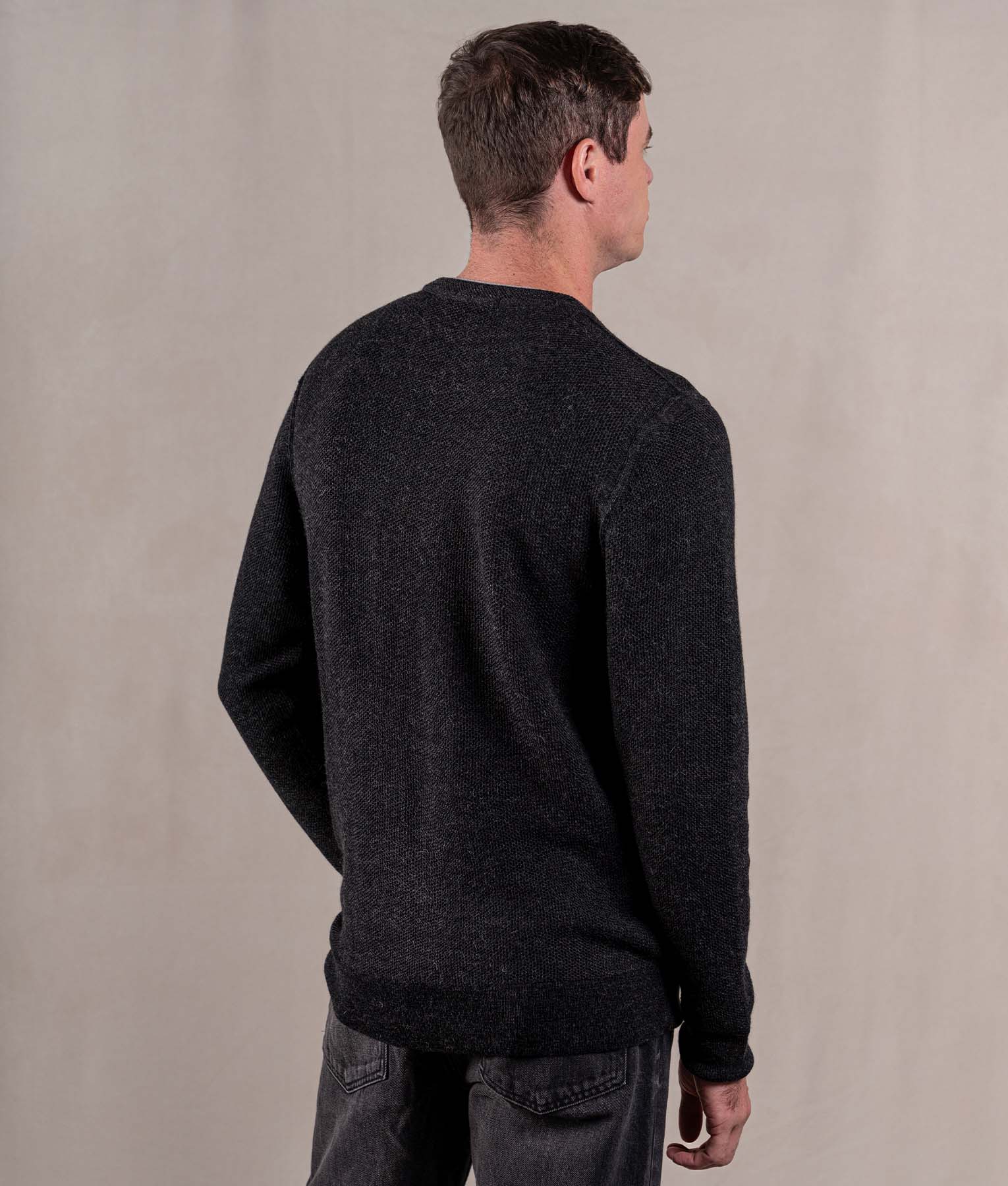 Chompa Panal Basica - Gris Grafito Oscuro