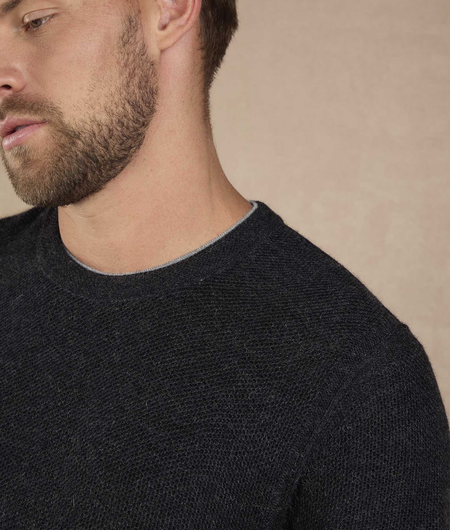 Chompa Panal Basica - Gris Grafito Oscuro