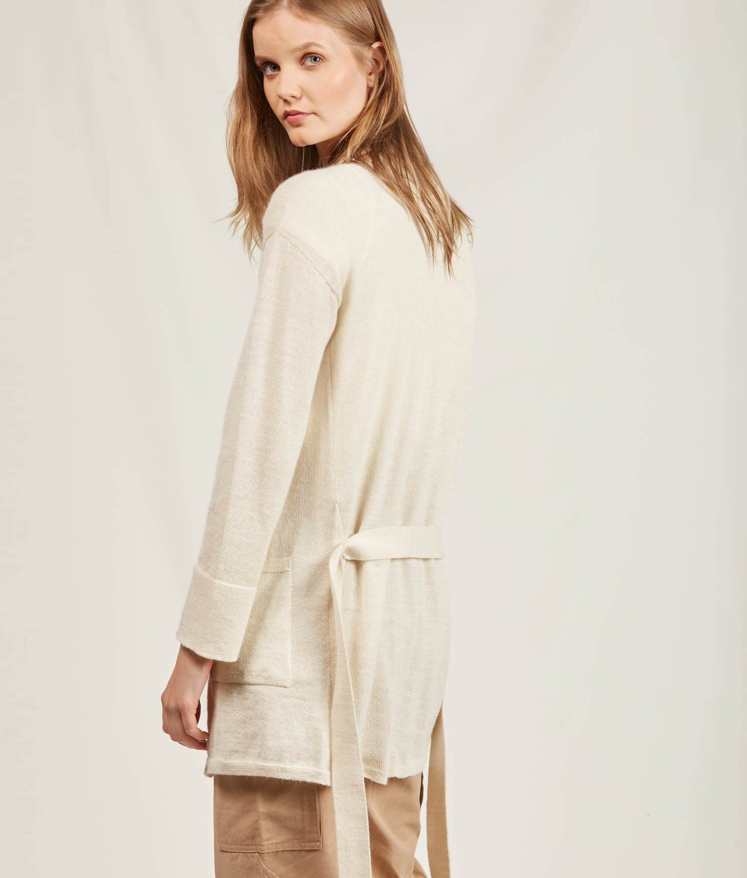 Cárdigan Long Belted Alpaca Orgánica