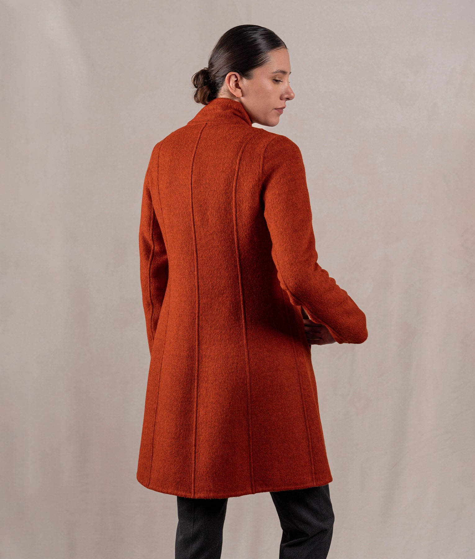 Abrigo Reversible - Terracota Y Camel