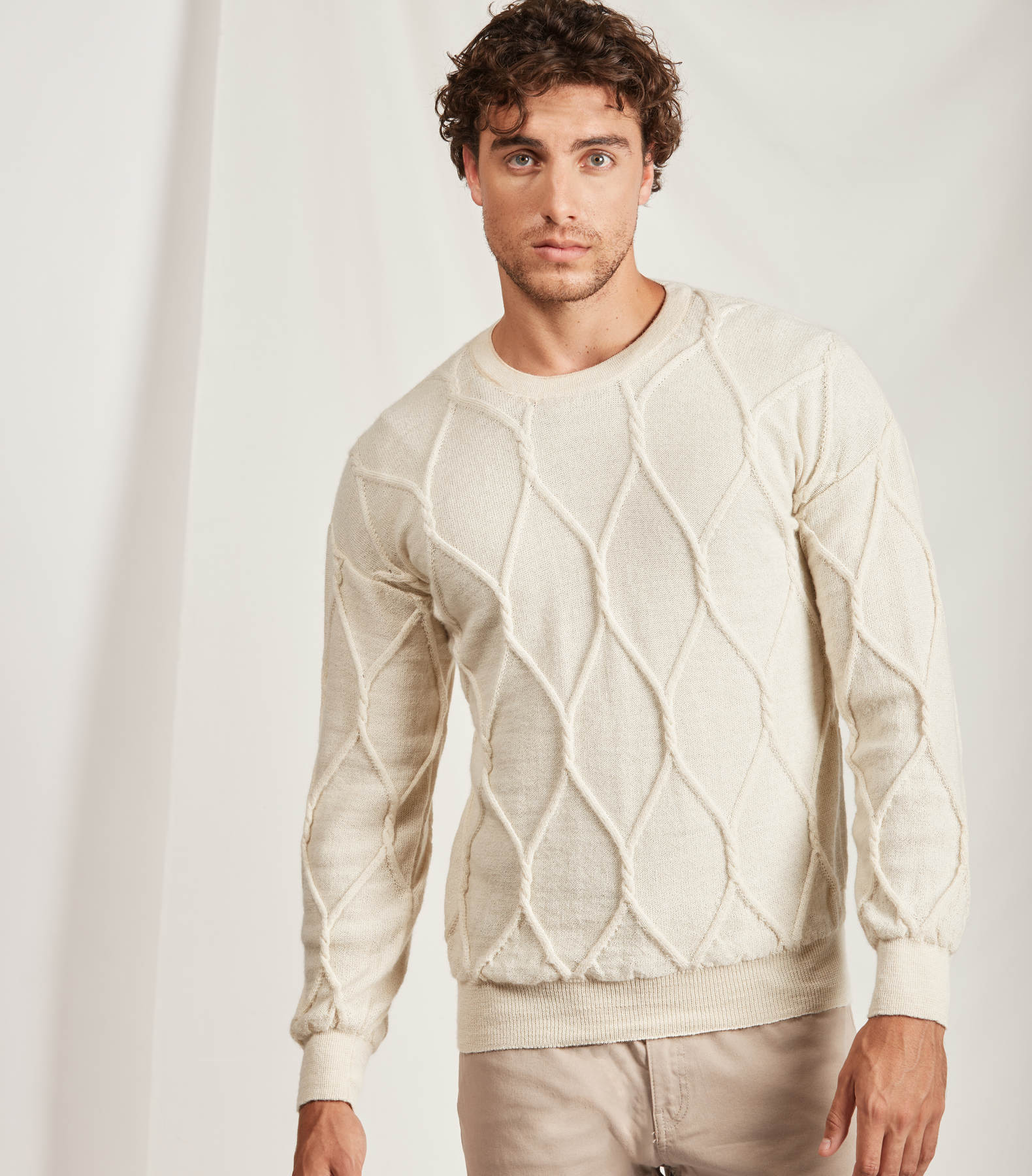 Chompa Weekend Cables Alpaca Orgánica