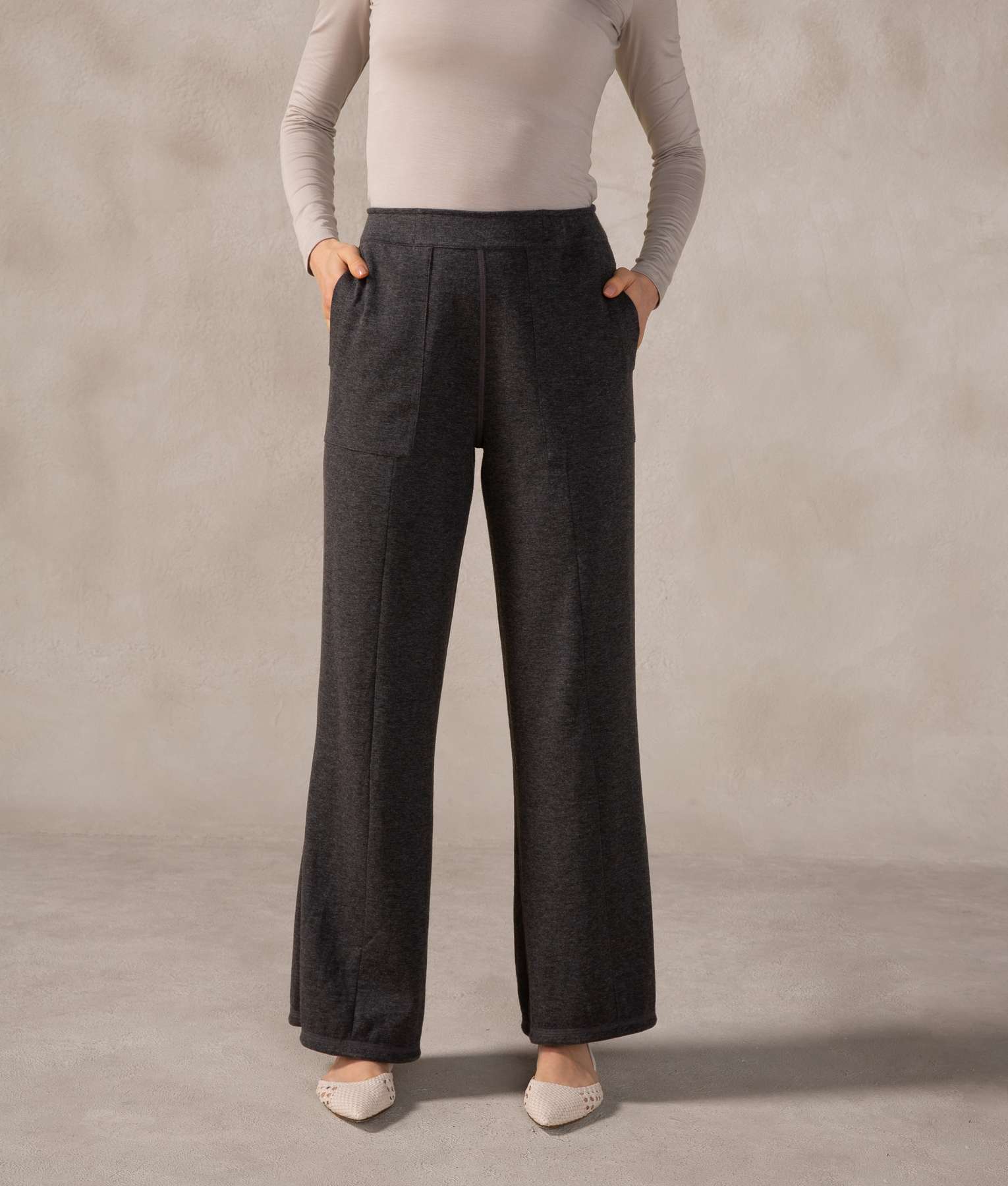 Pantalón Recto Reversible Premium Alpaca y Algodón Pima