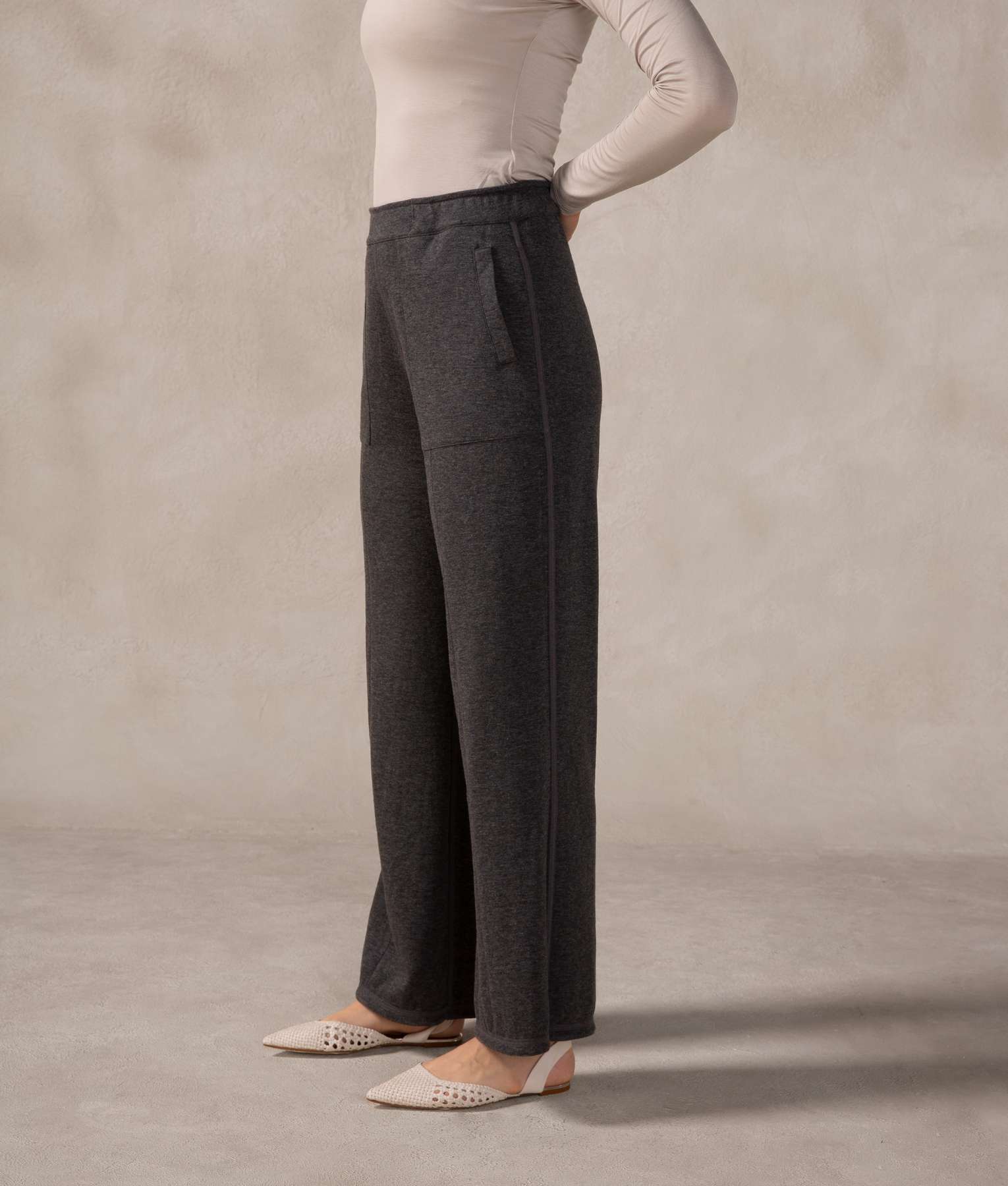 Pantalón Recto Reversible Premium Alpaca y Algodón Pima