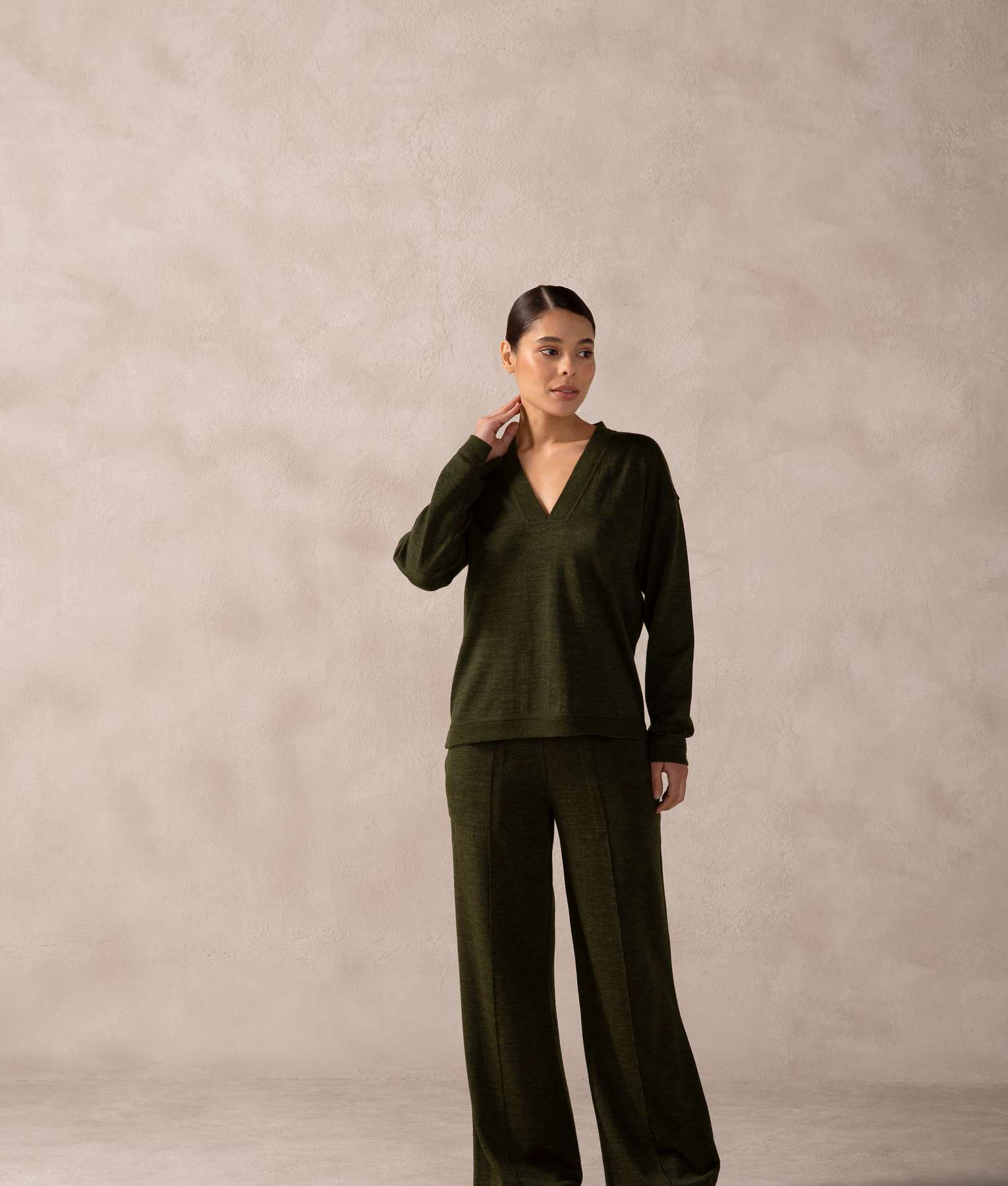 Pantalón Recto Reversible Premium Alpaca y Algodón Pima
