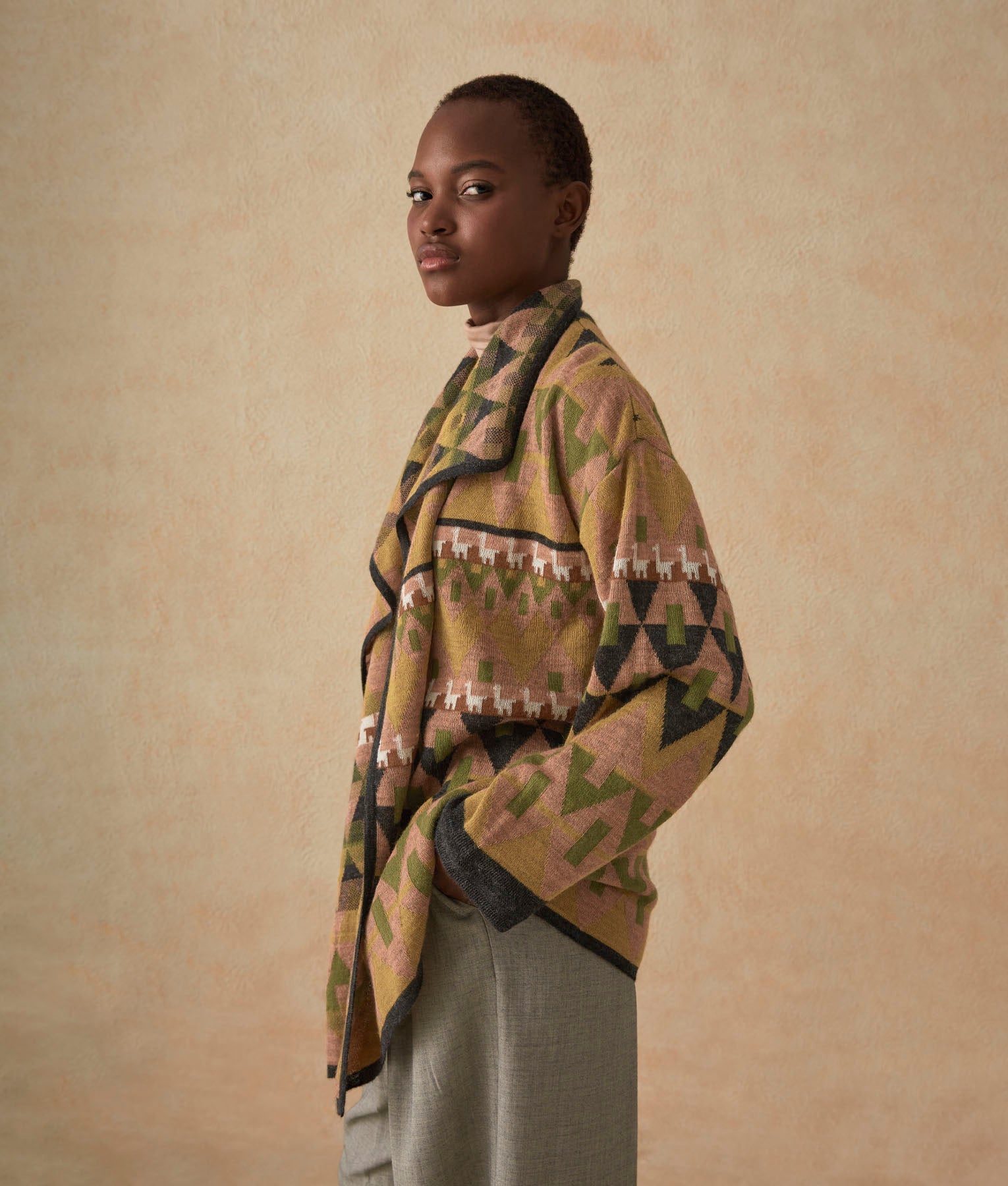 Cardigan Met Franjes Jacquard Multi Wl132694 299 main image 0