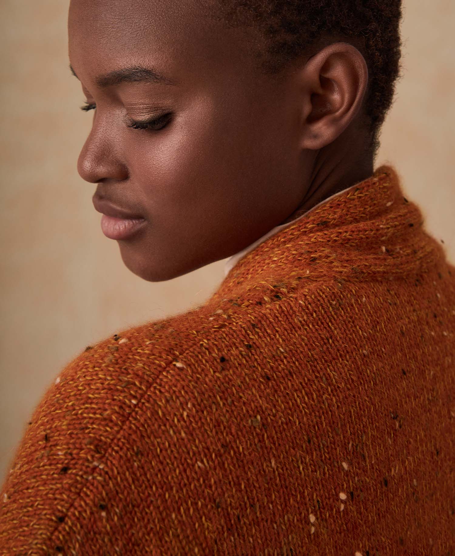Cardigan Kimono Con Bolsillos - Albaricoque Naranja