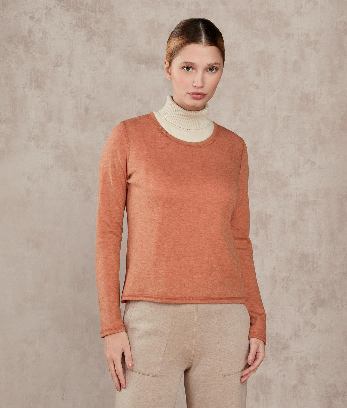 Chompa Reversible Mangas Largas - Corcho Y Coral De Aguas Profundas