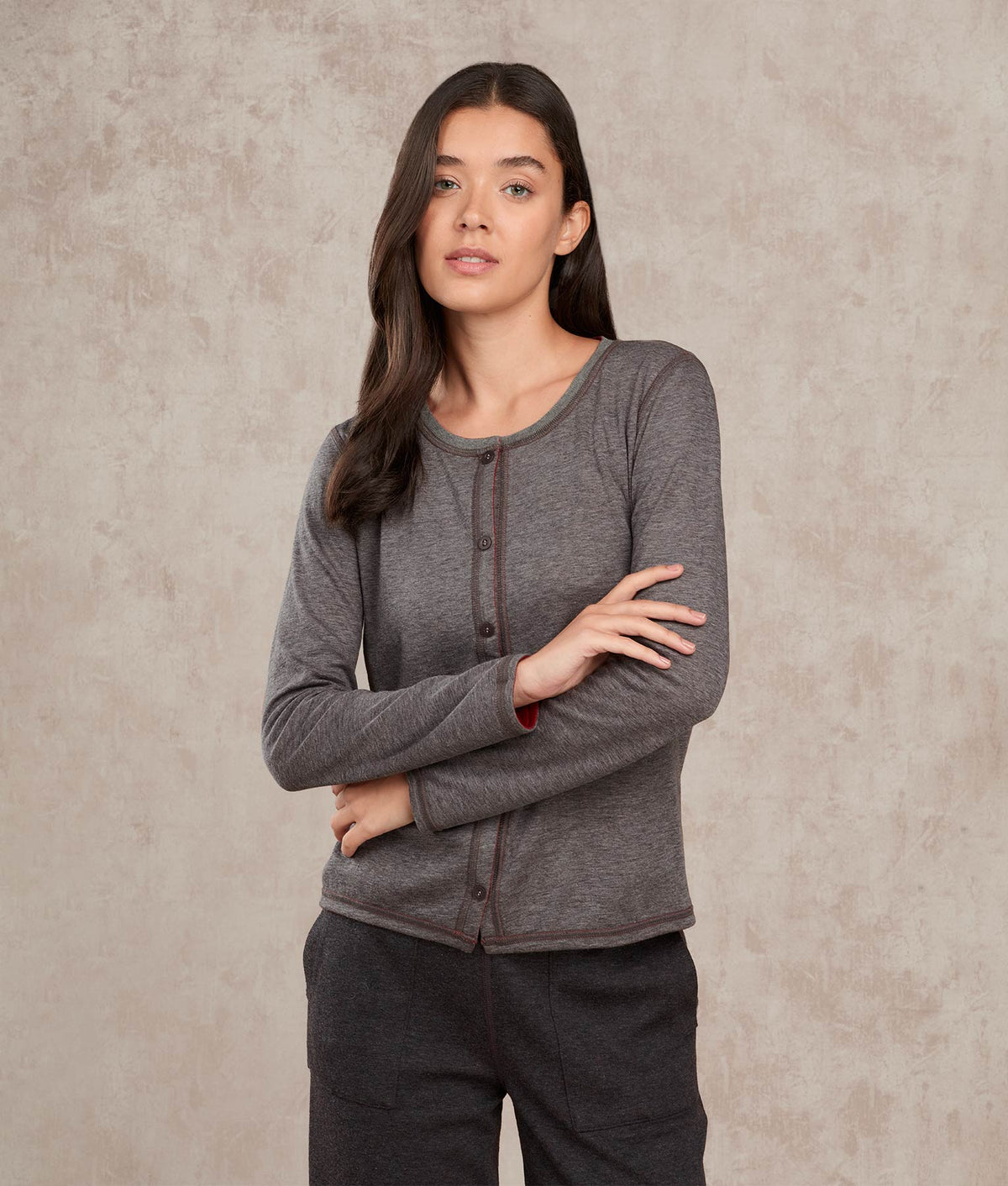 Cardigan Básico Reversible - Sombra Tranquila Y Samba