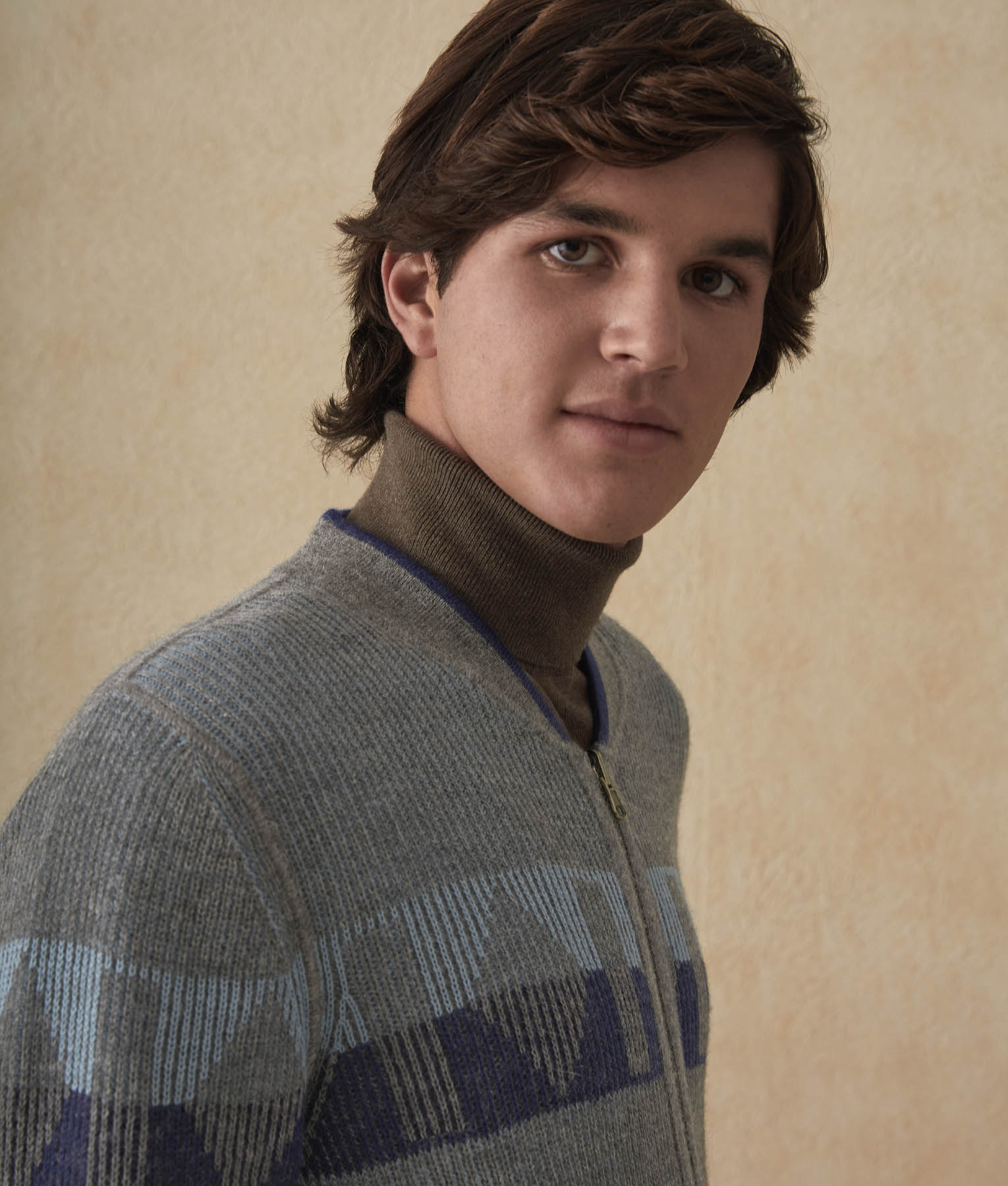 Cardigan Bomber Reversible - Azul Patriotico Y Verde Mar