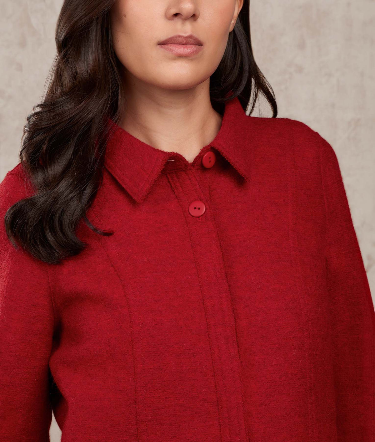 Cardigan Con Bolsillos - Rojo Pompeya