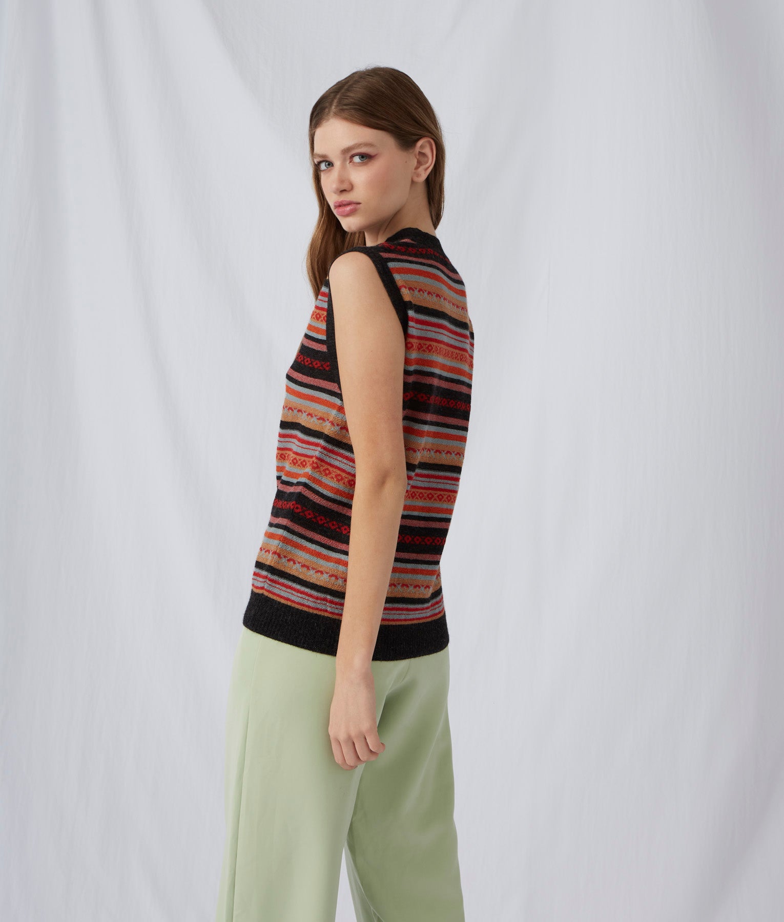 Chaleco Striped Links & Jacquard