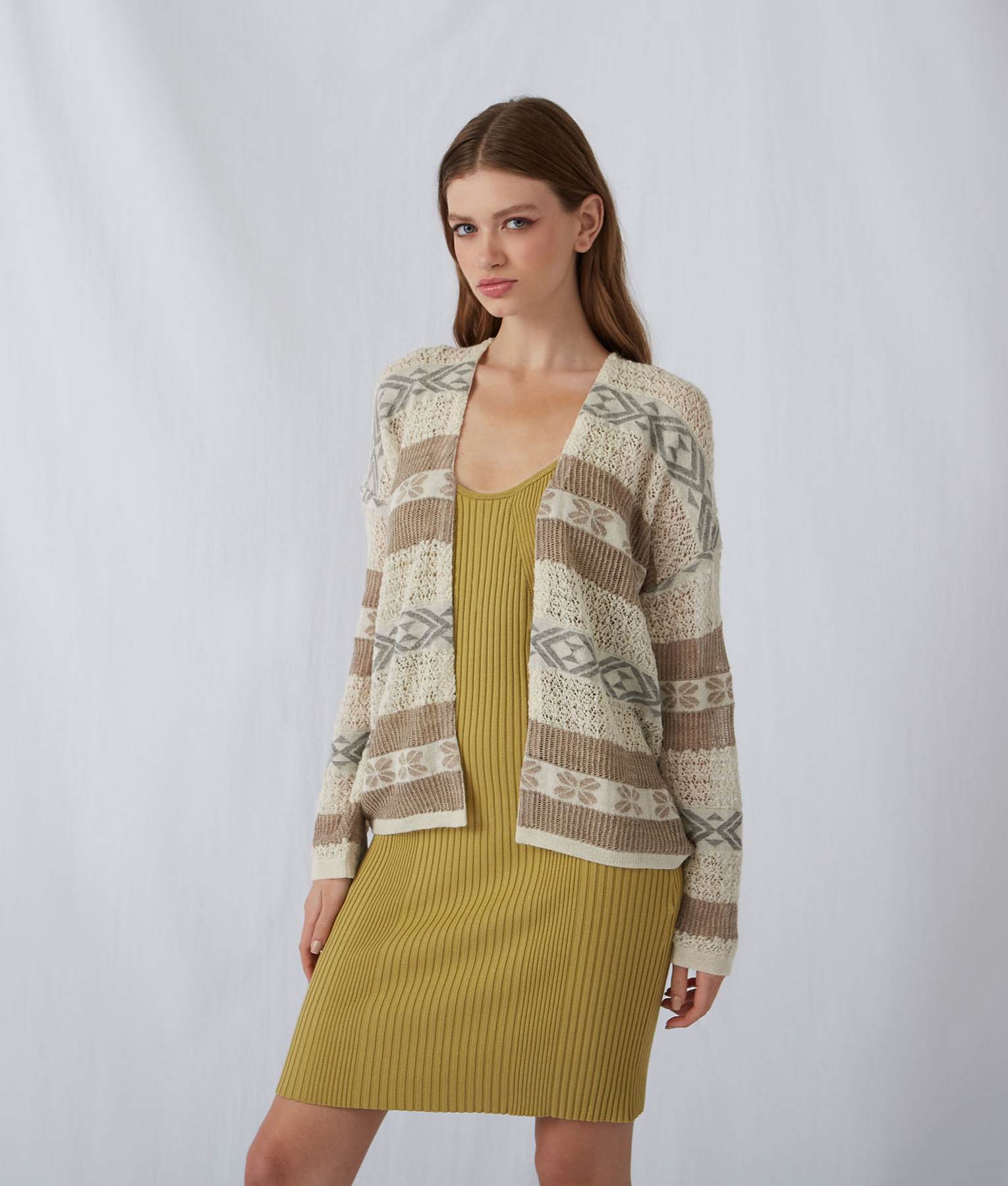 Cárdigan Lace & Jacquard