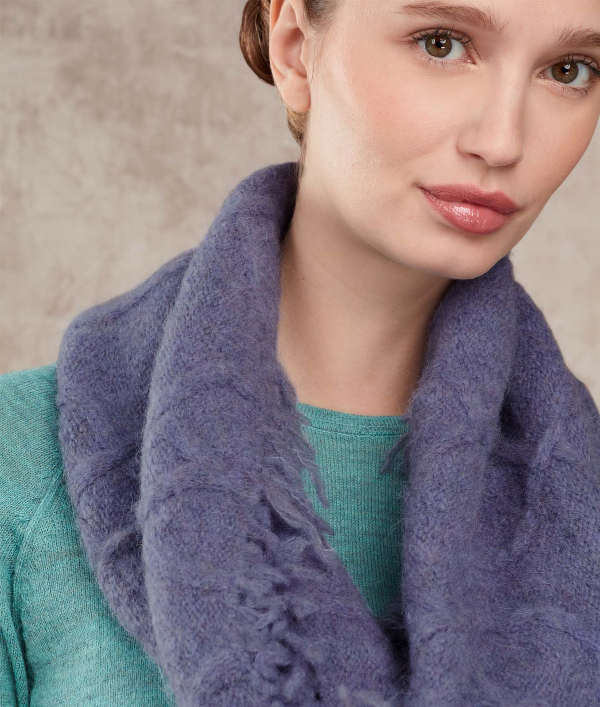 Collar Aran - Lila Melange