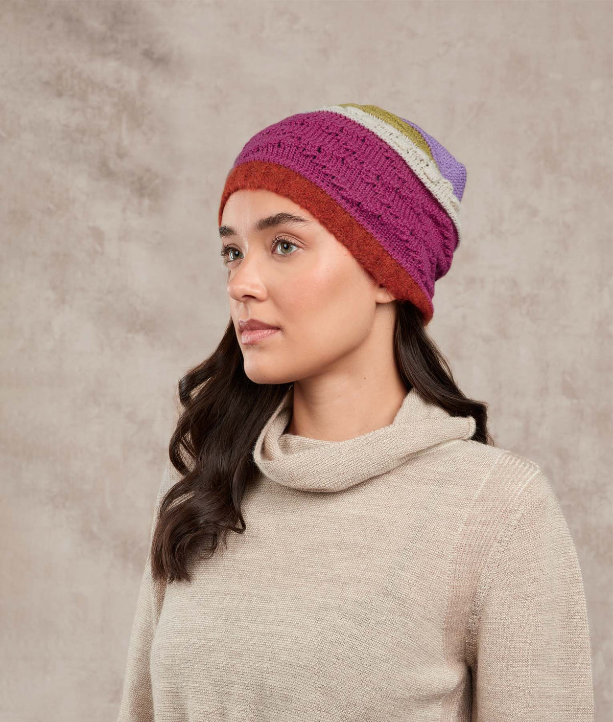Muestra Gorro - Baya Muy Verde Y Ocre Quemado