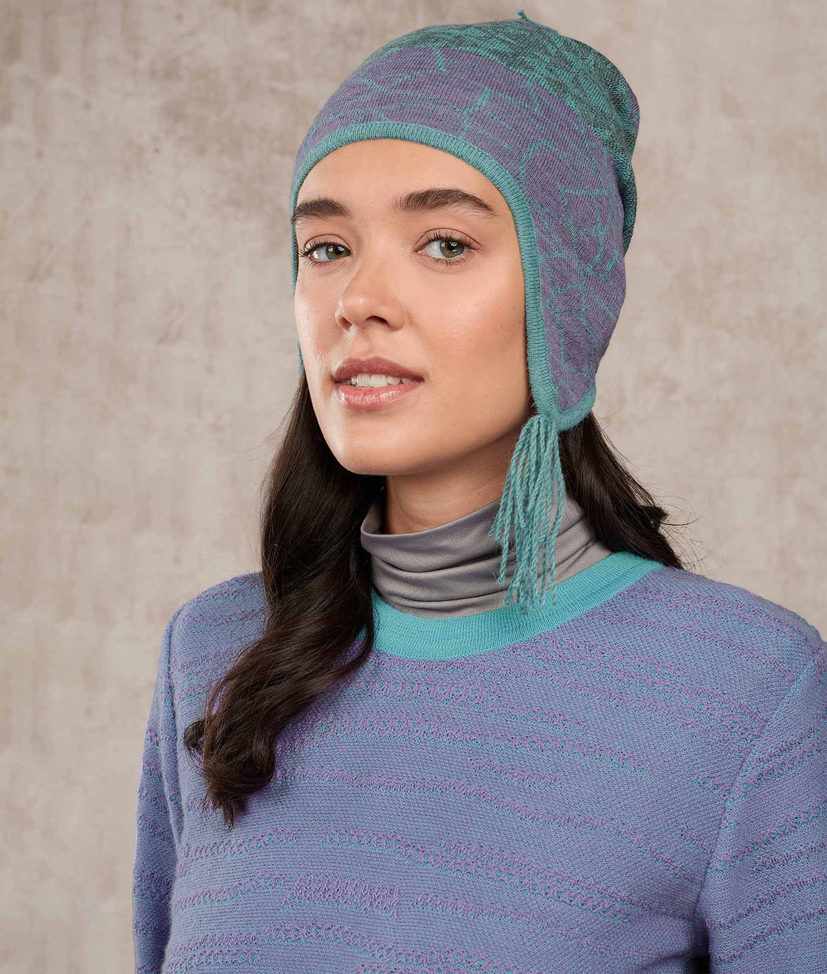 La Fusion Chullo - Morado Veronica Y Turquesa Eter
