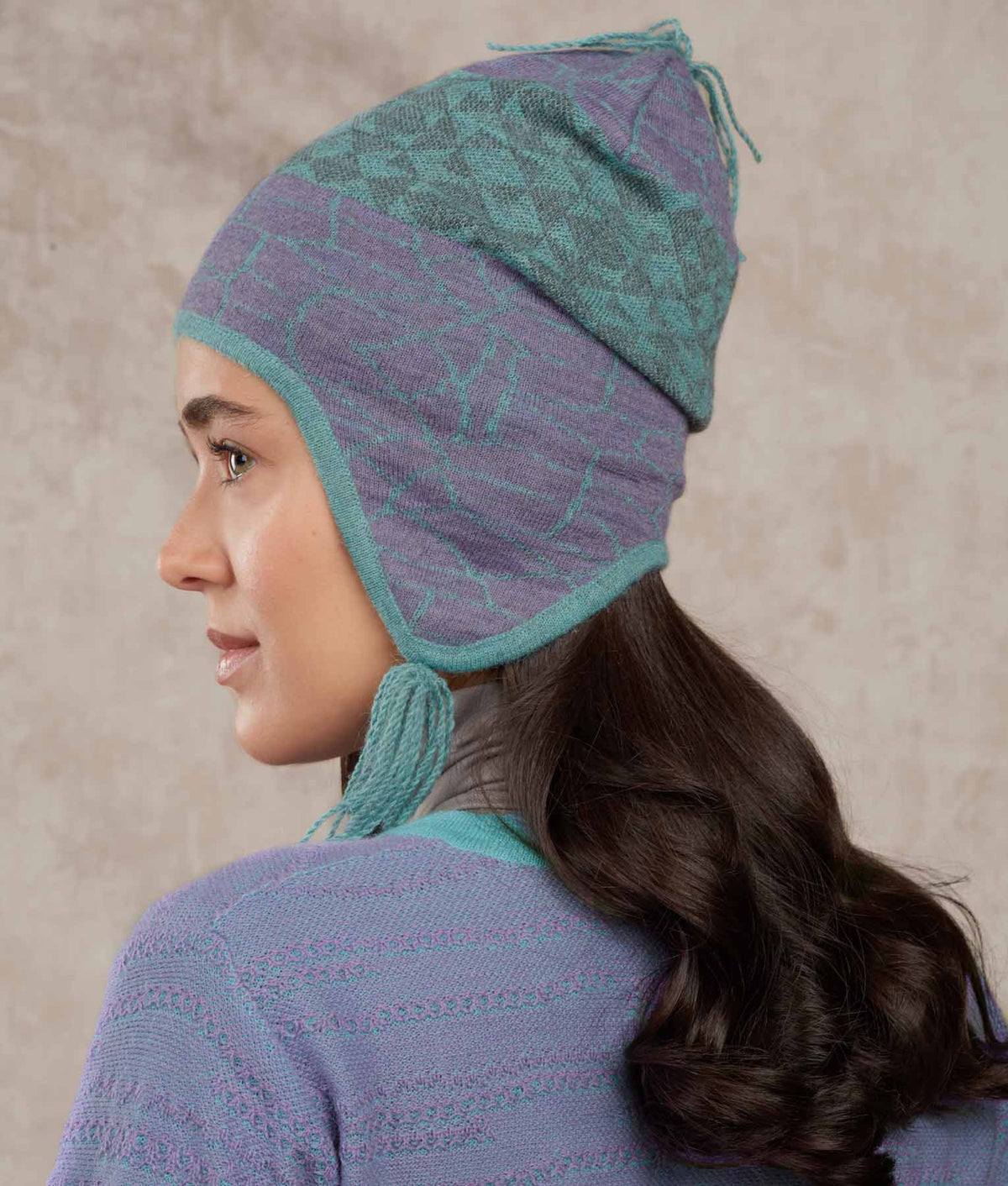 La Fusion Chullo - Morado Veronica Y Turquesa Eter