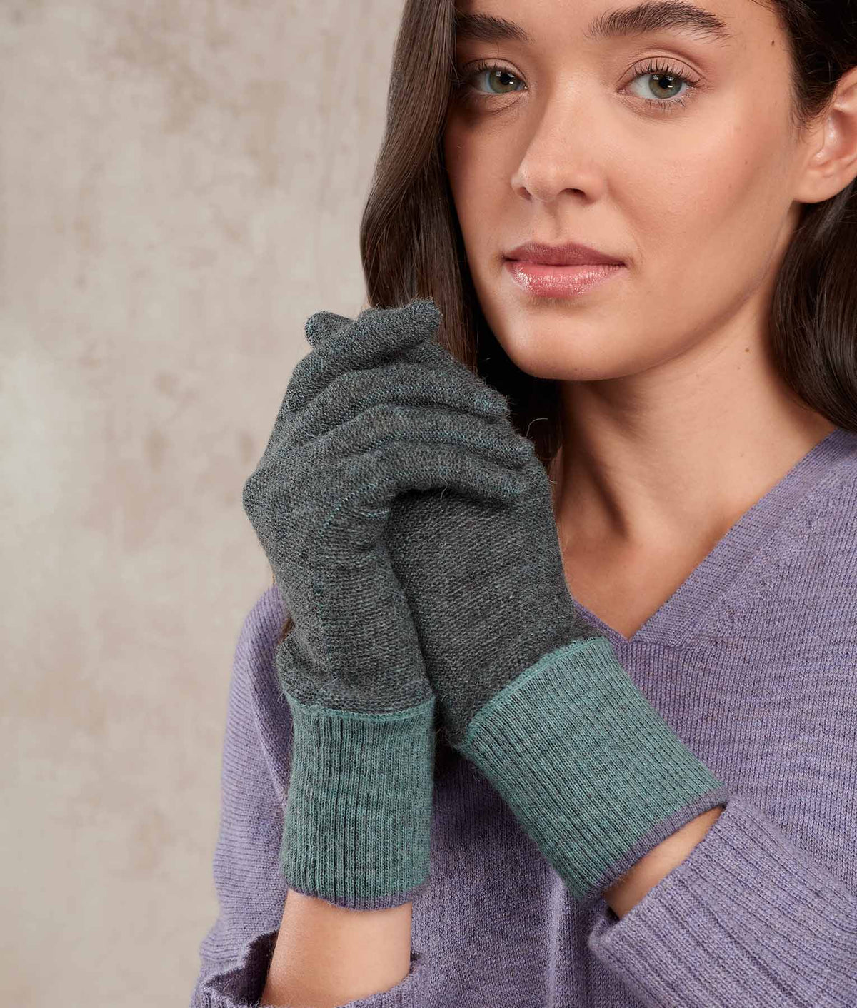 La Fusion Guantes - Turquesa Oscuro Y Gris