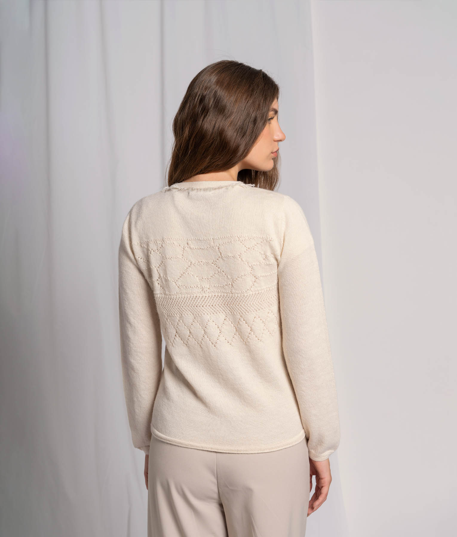 Cardigan Flores Con Efecto Encaje