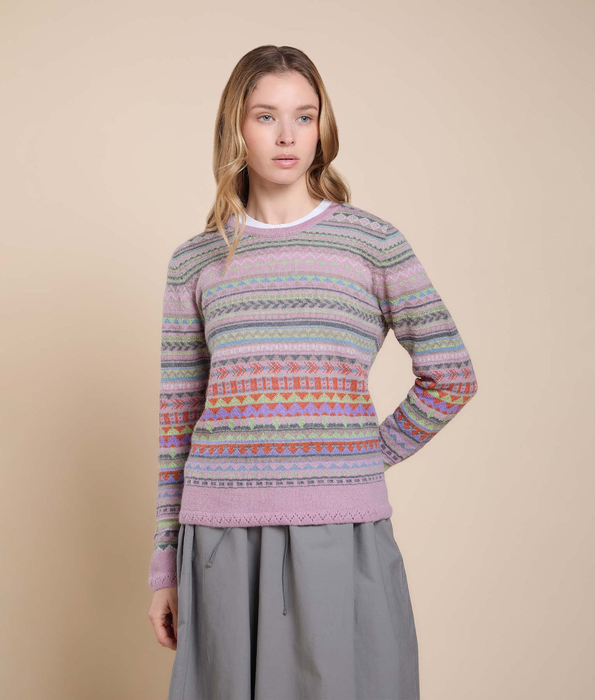 Suéter de Jacquard y Jersey