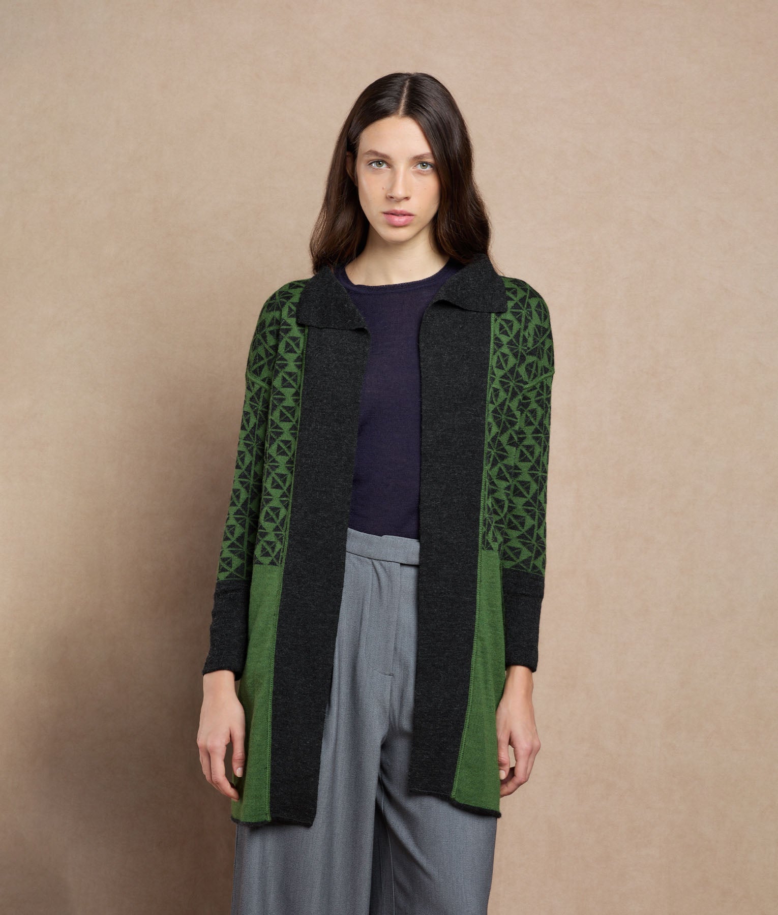 Cardigan Largo Reversible
