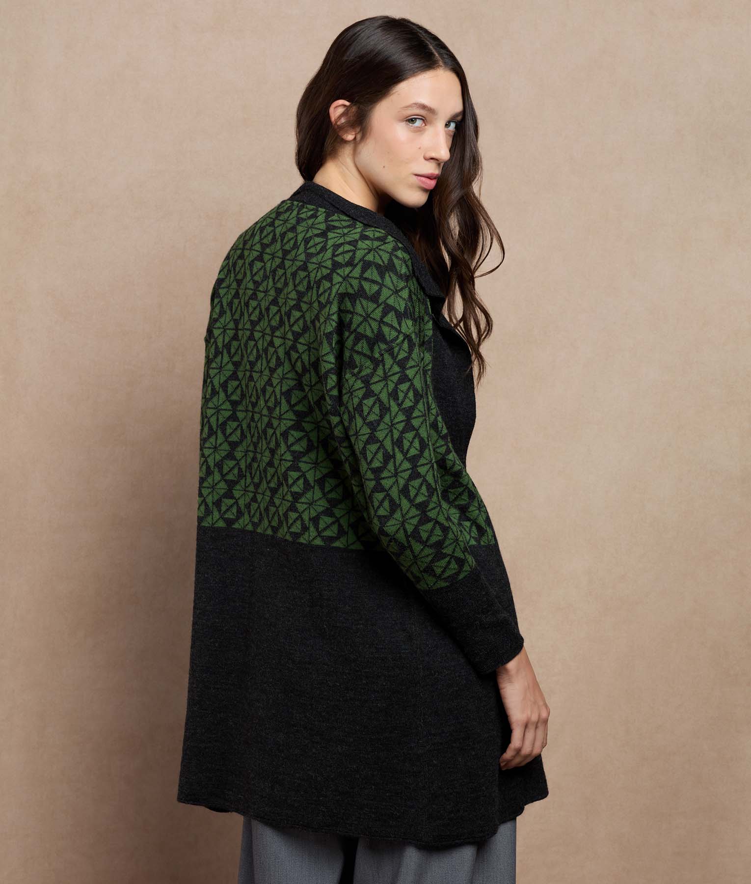 Cardigan Largo Reversible