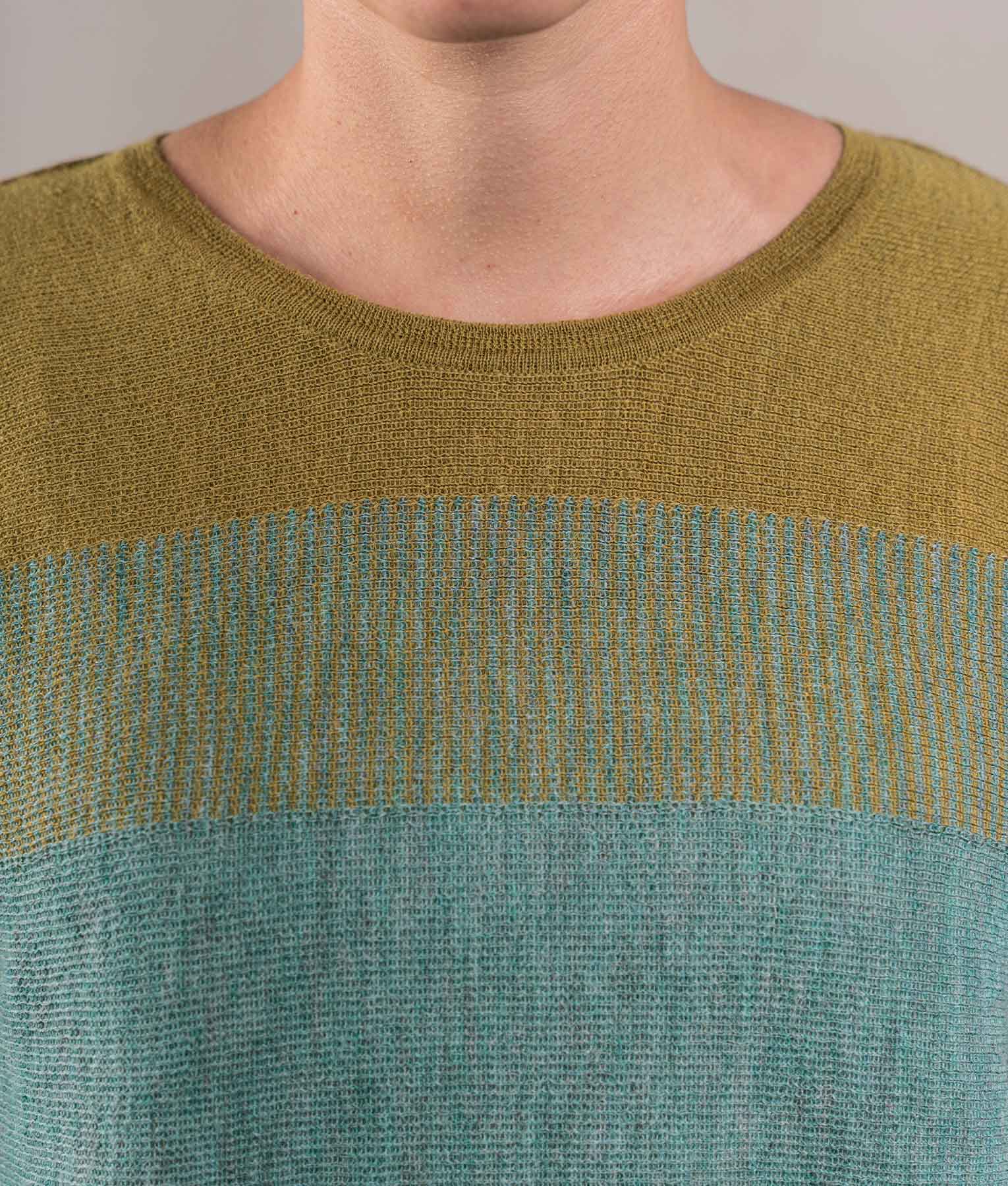 Chompa Easy Fit Suelta - Verde Mostaza Y Verde Jade Claro