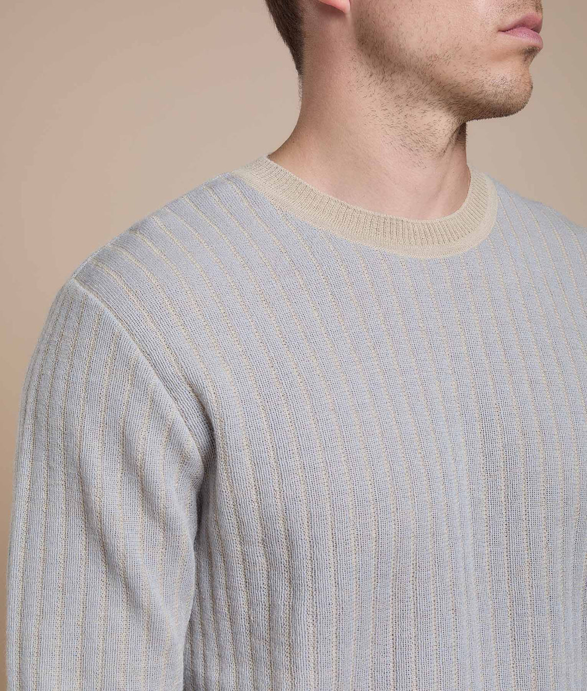 Suéter Jacquard de Punto Acanalado