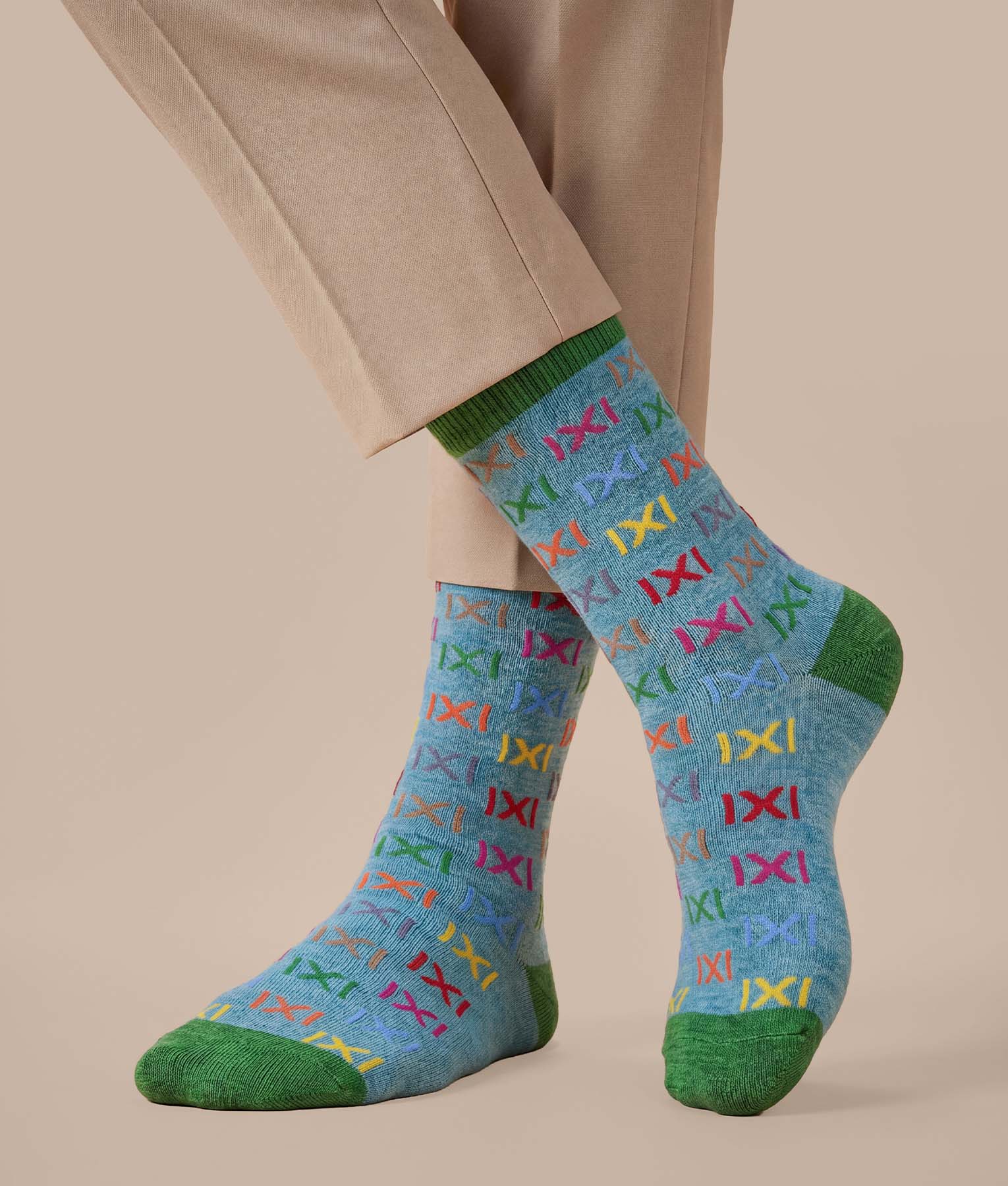 Medias Multicolor Cruzadas Para Mujer