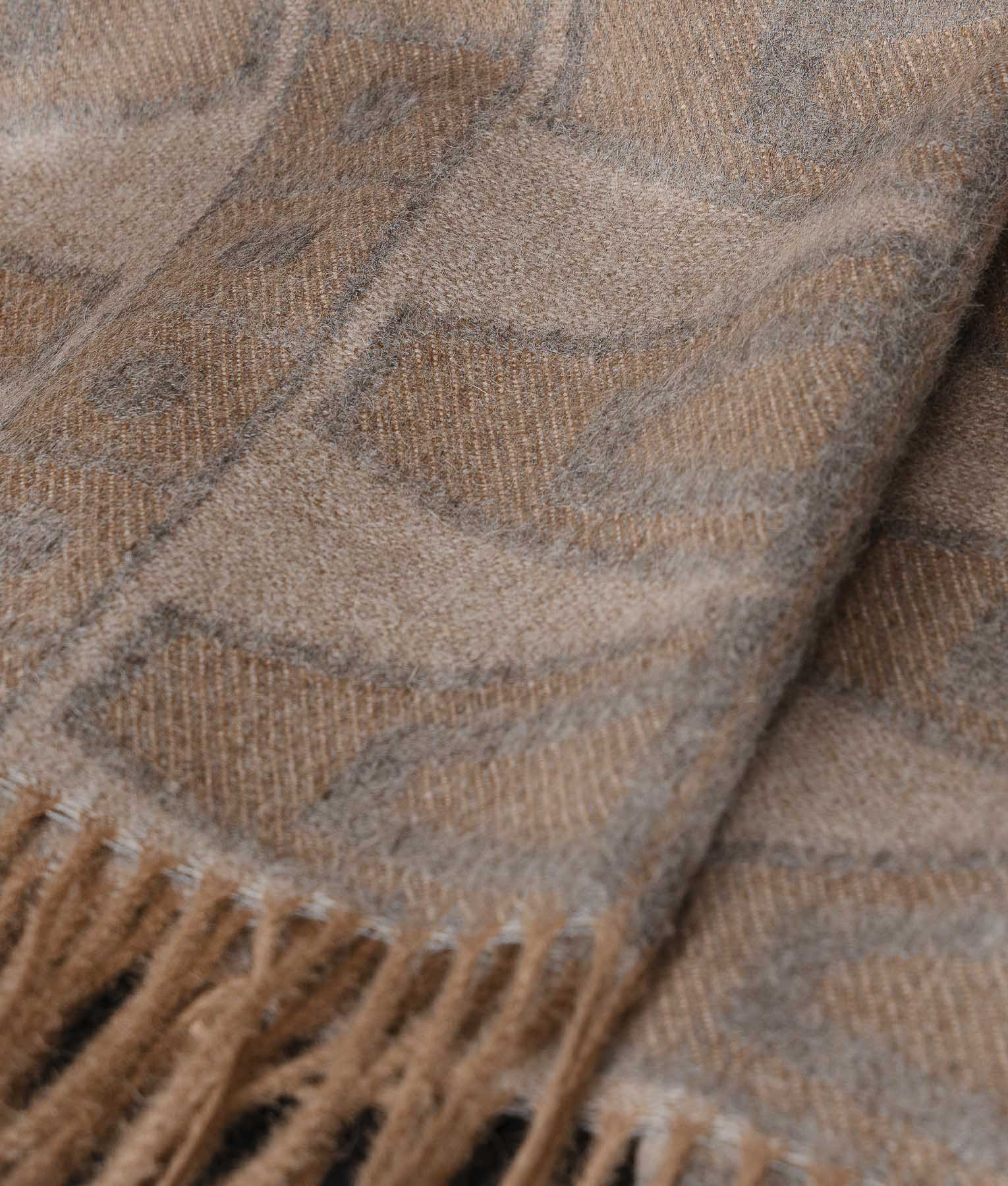 Manta Las Andenas - Gris Acero Y Coco Tostado