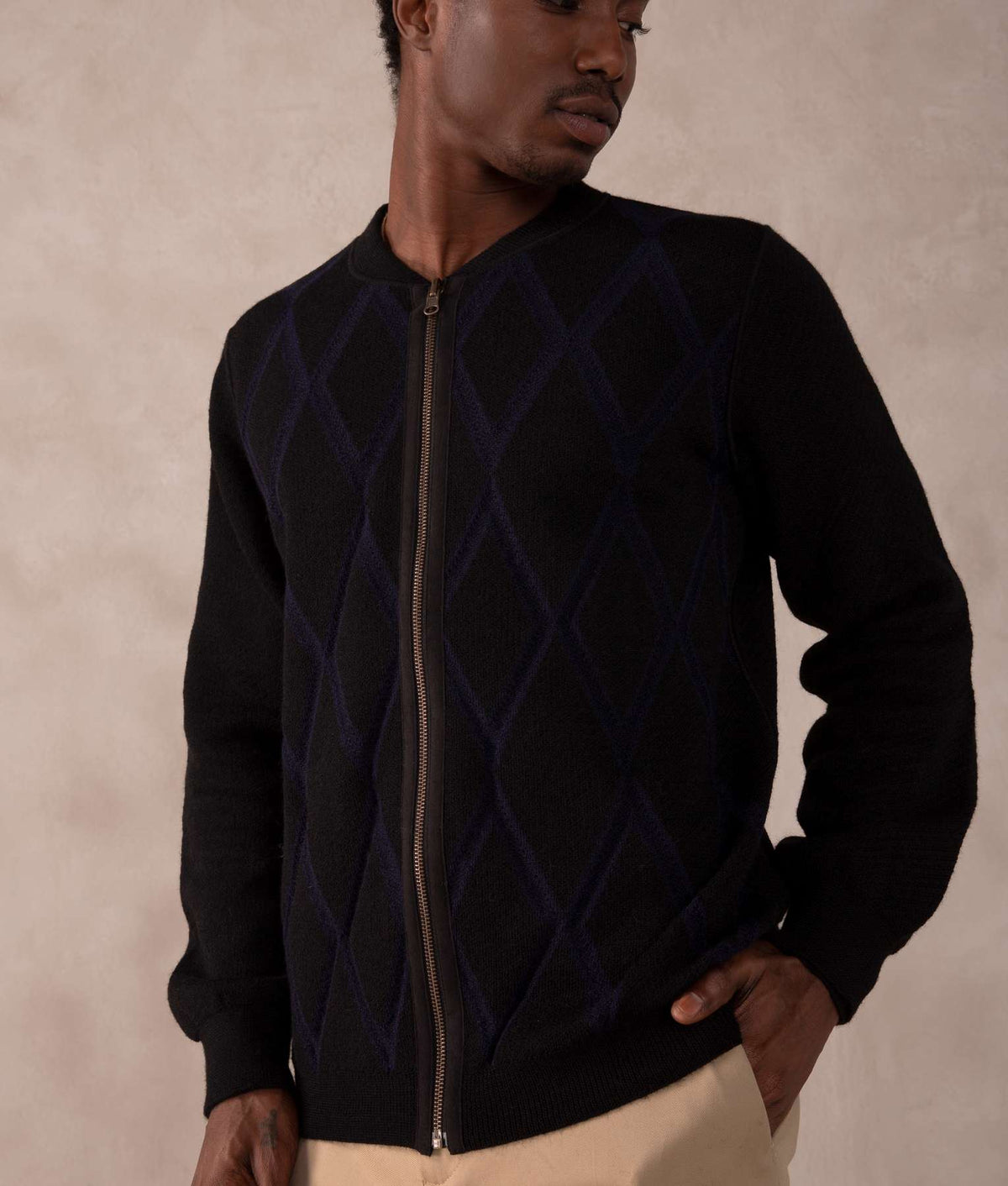 Cardigan Reversible - Azul Navy Marino