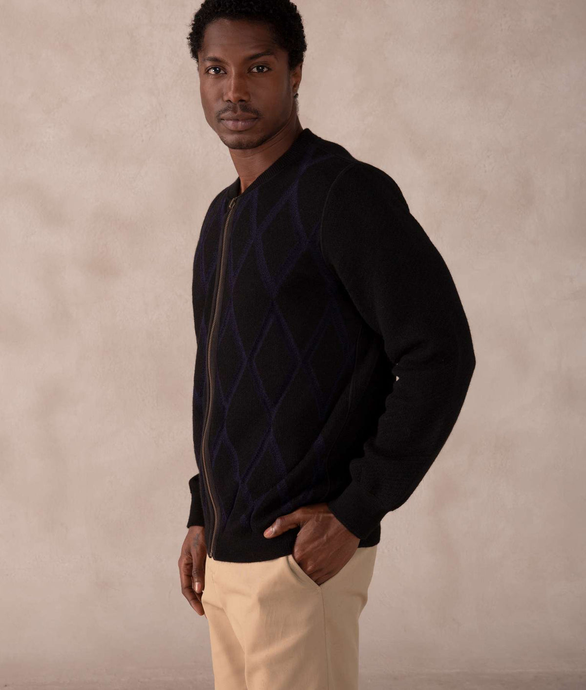 Cardigan Reversible - Azul Navy Marino