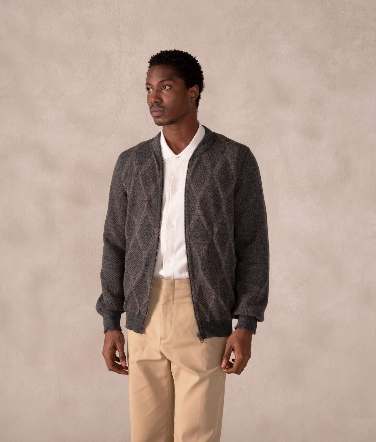 Cardigan Reversible - Gris Cocos