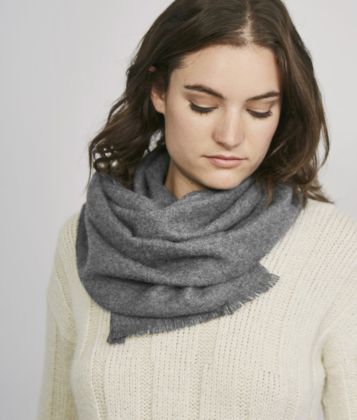 New Fringeless Brushed Scarf