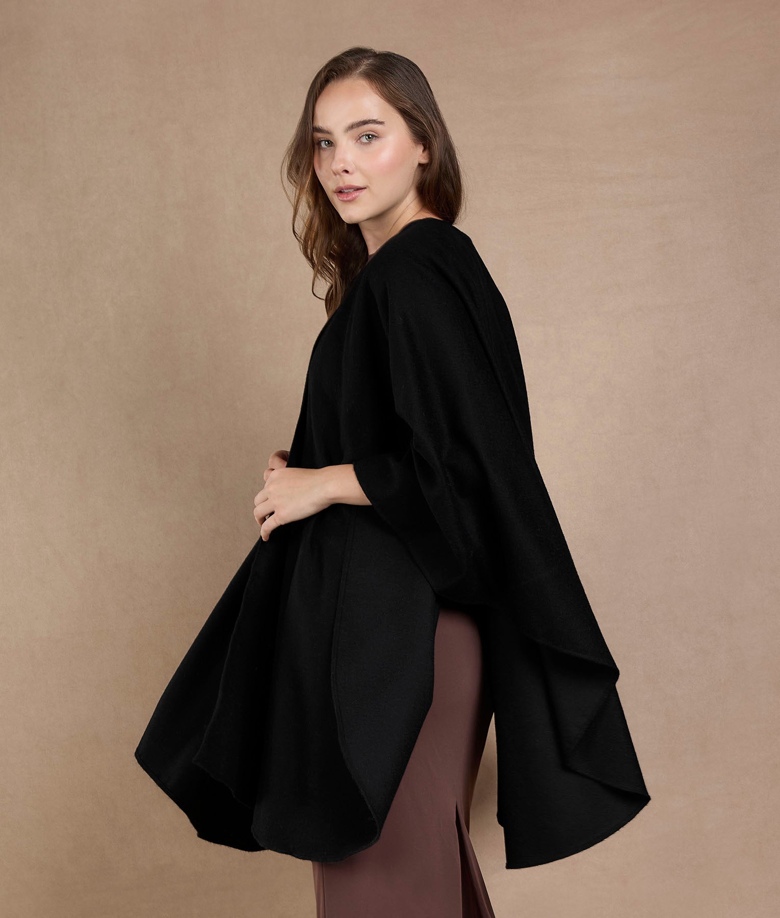 Ruana Baby Alpaca - Negro