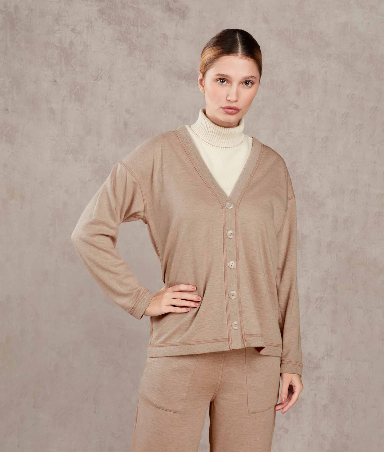 Cardigan Corto - Gris Mañana Y Otoñal