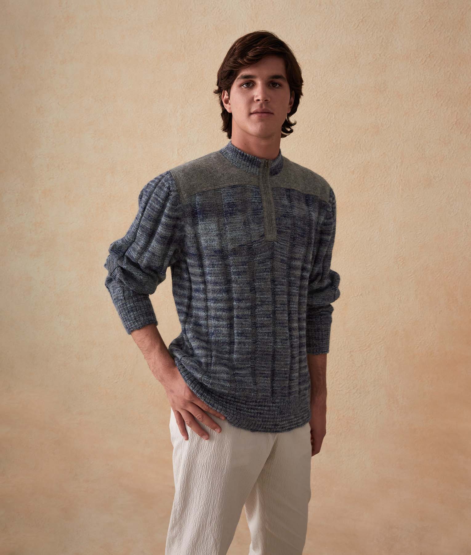 Chompa De Hombre Con Cierre Delantero - Ultimate Gray