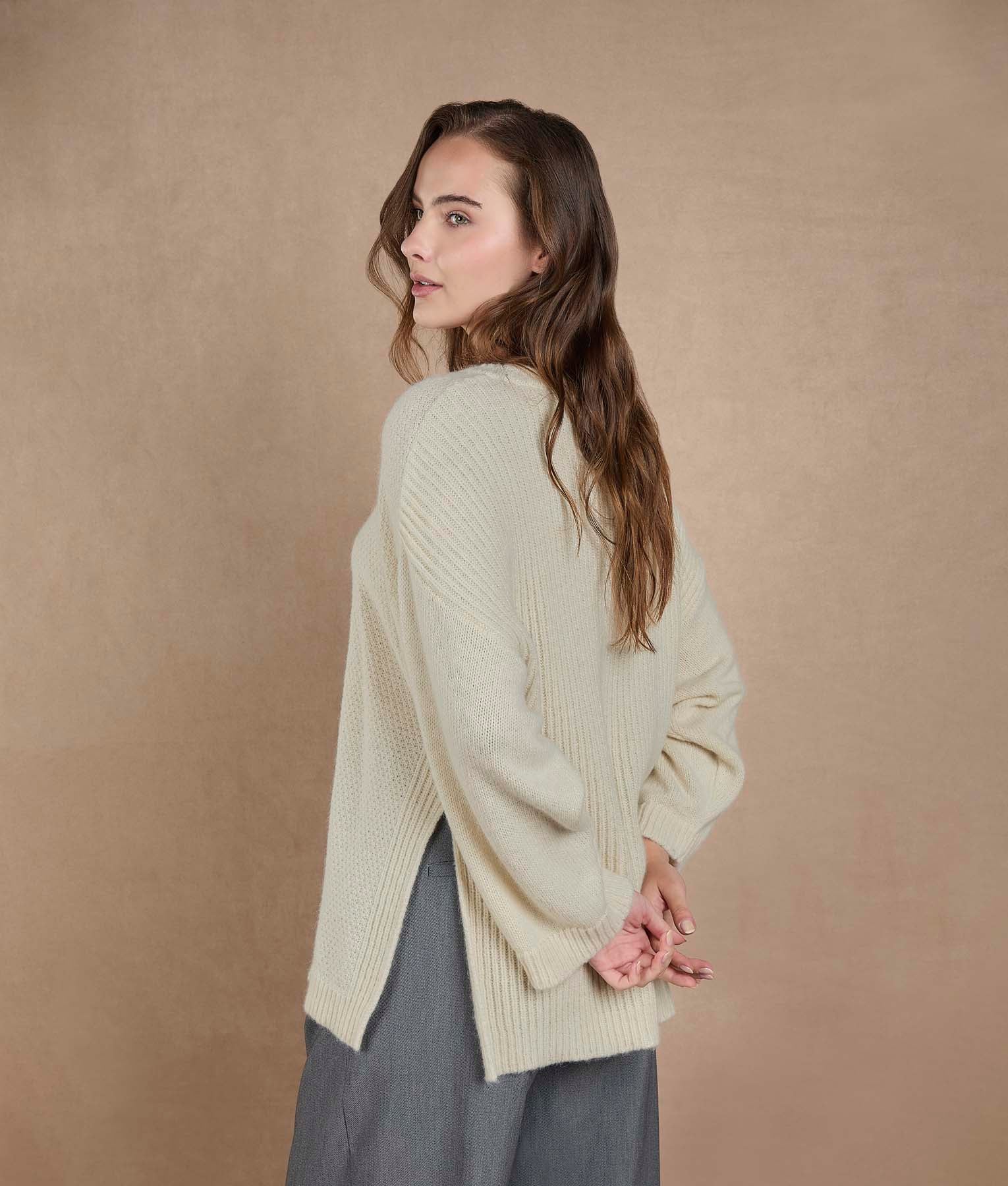 Poncho blanco brillante