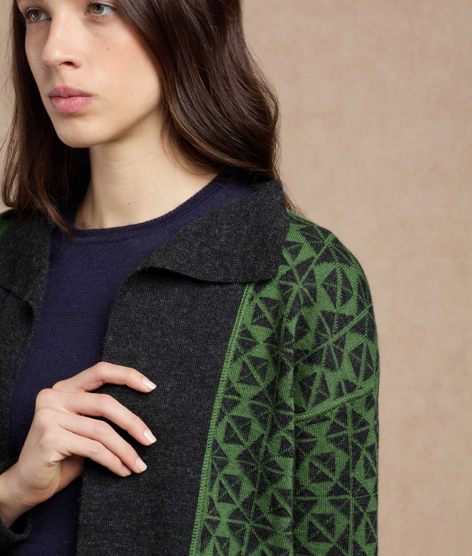 Cardigan Largo Reversible