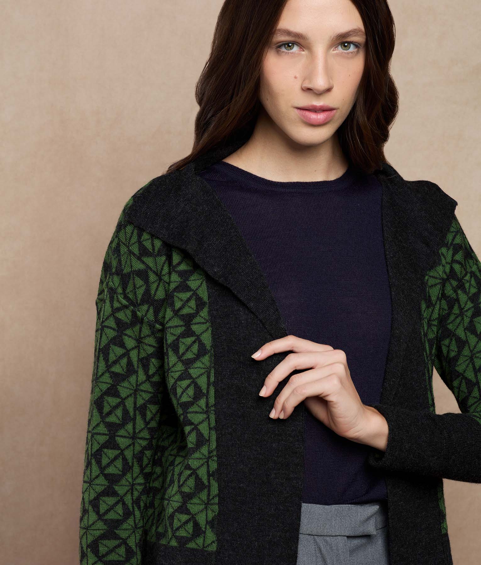 Cardigan Largo Reversible