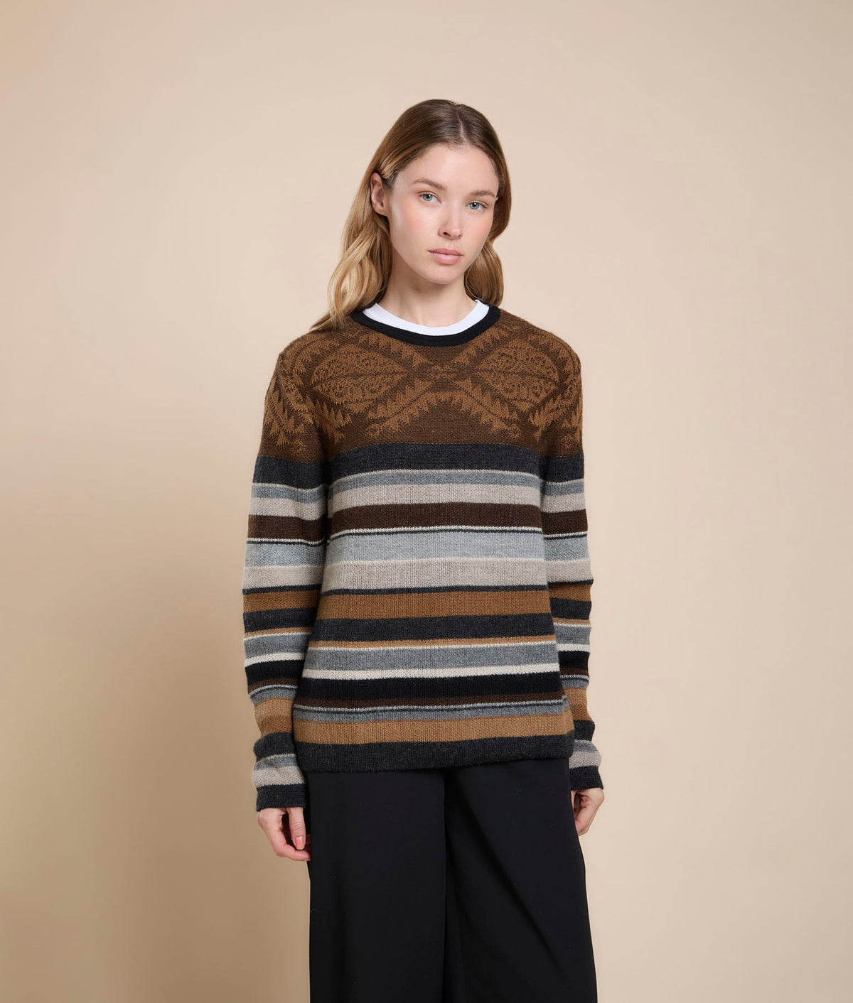 Suéter Jacquard de Líneas
