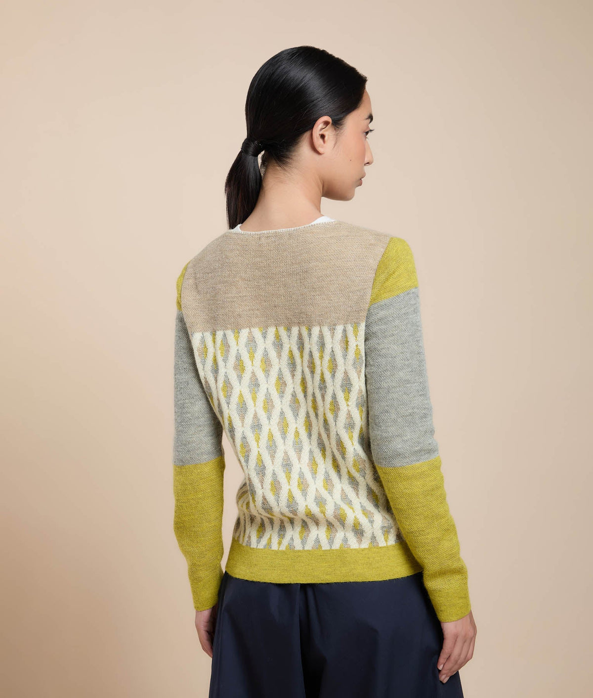 Suéter de Jacquard Geométrico