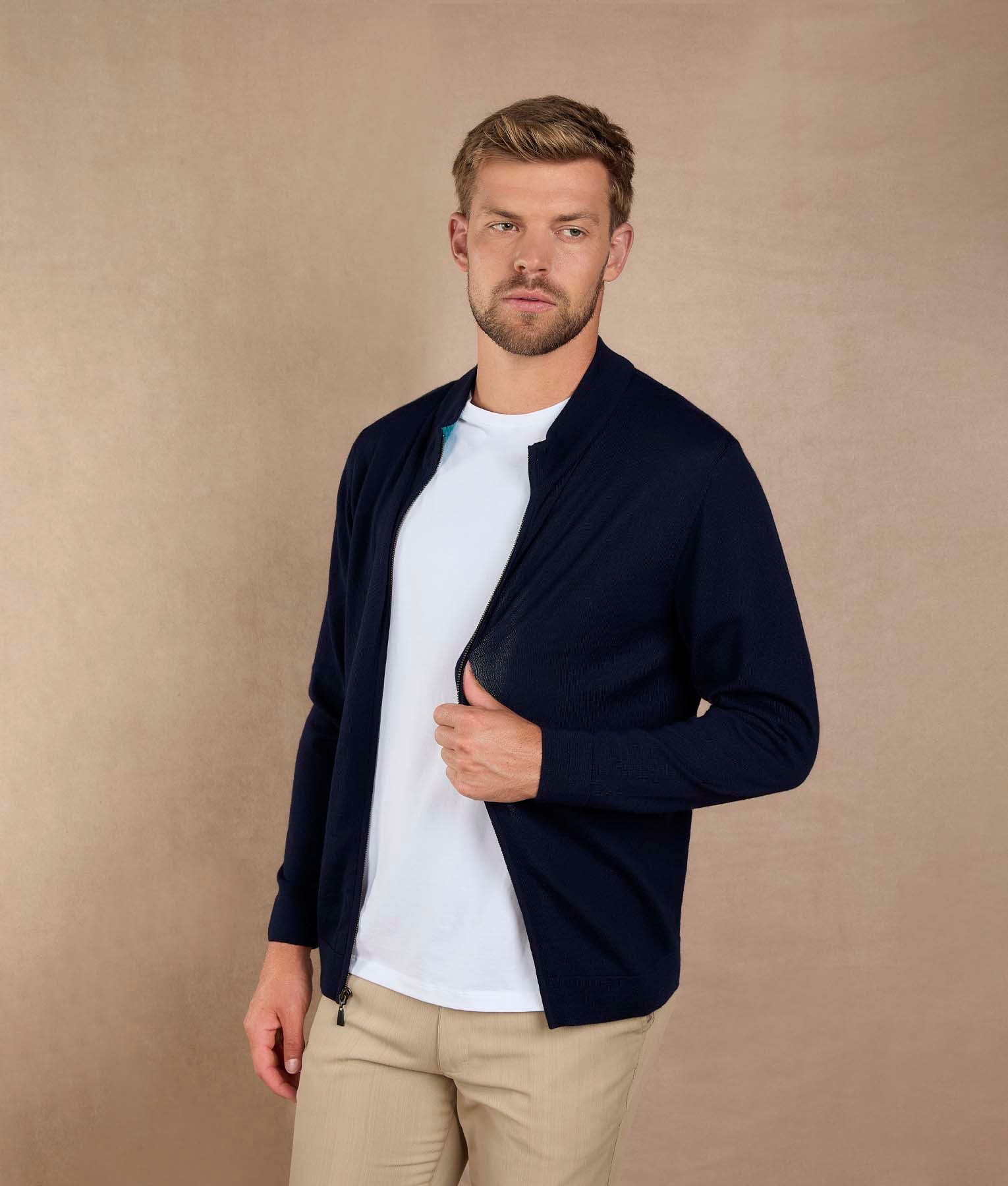 Cardigan Cuello Mock