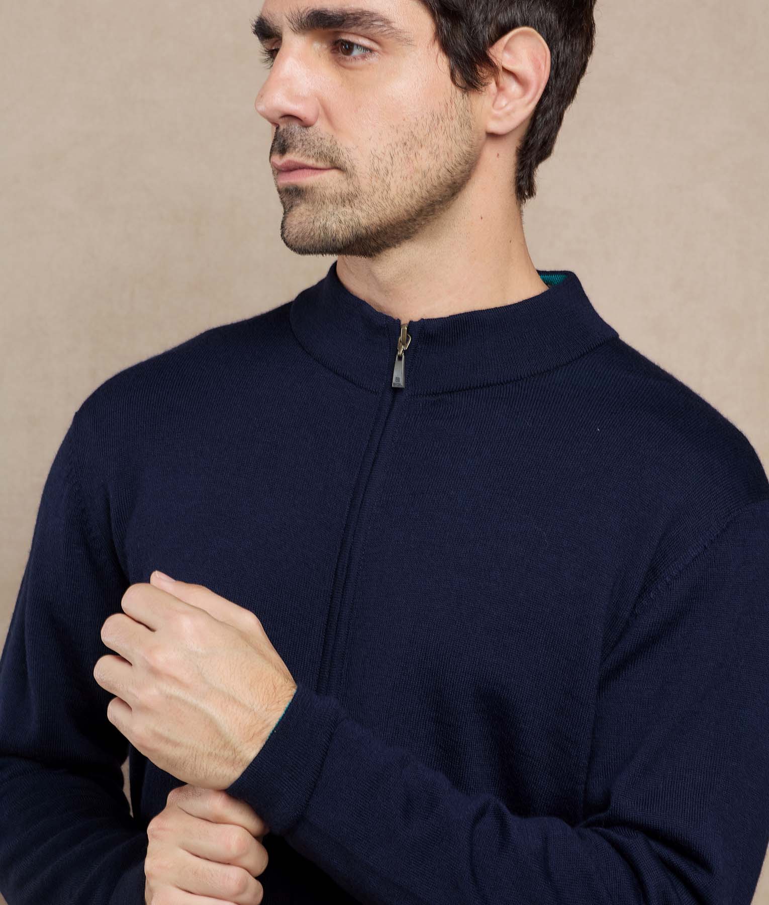 Cardigan Cuello Mock