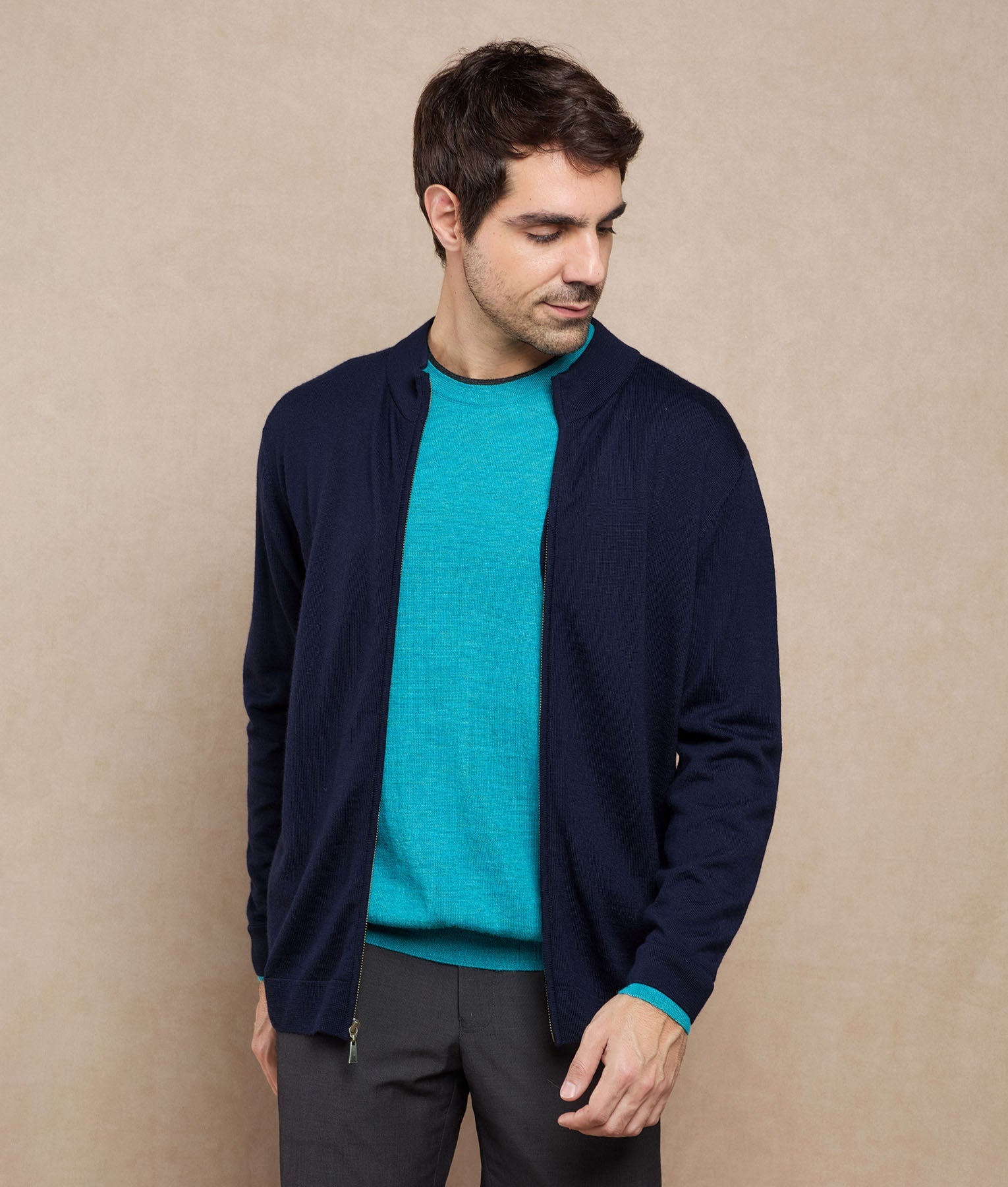Cardigan Cuello Mock