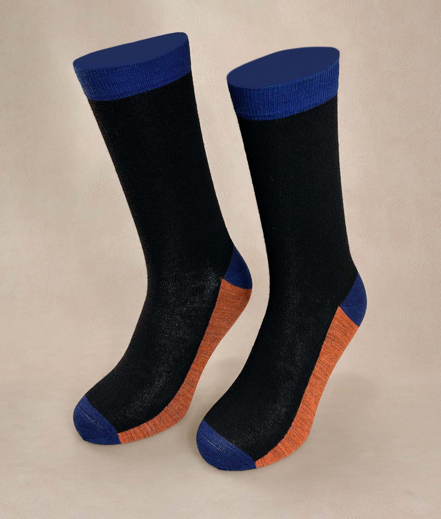 Medias Hombre Color Block  - negro