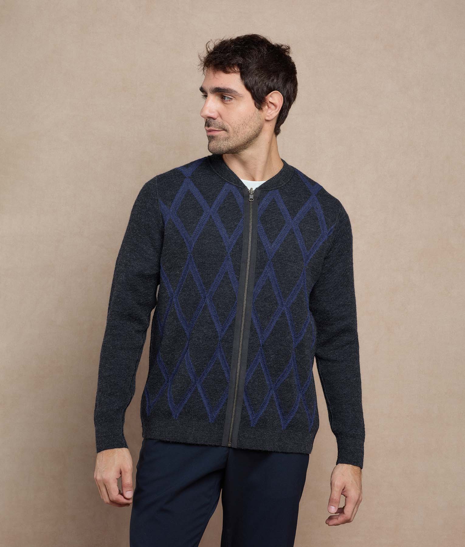 Cardigan Rombos Reversible