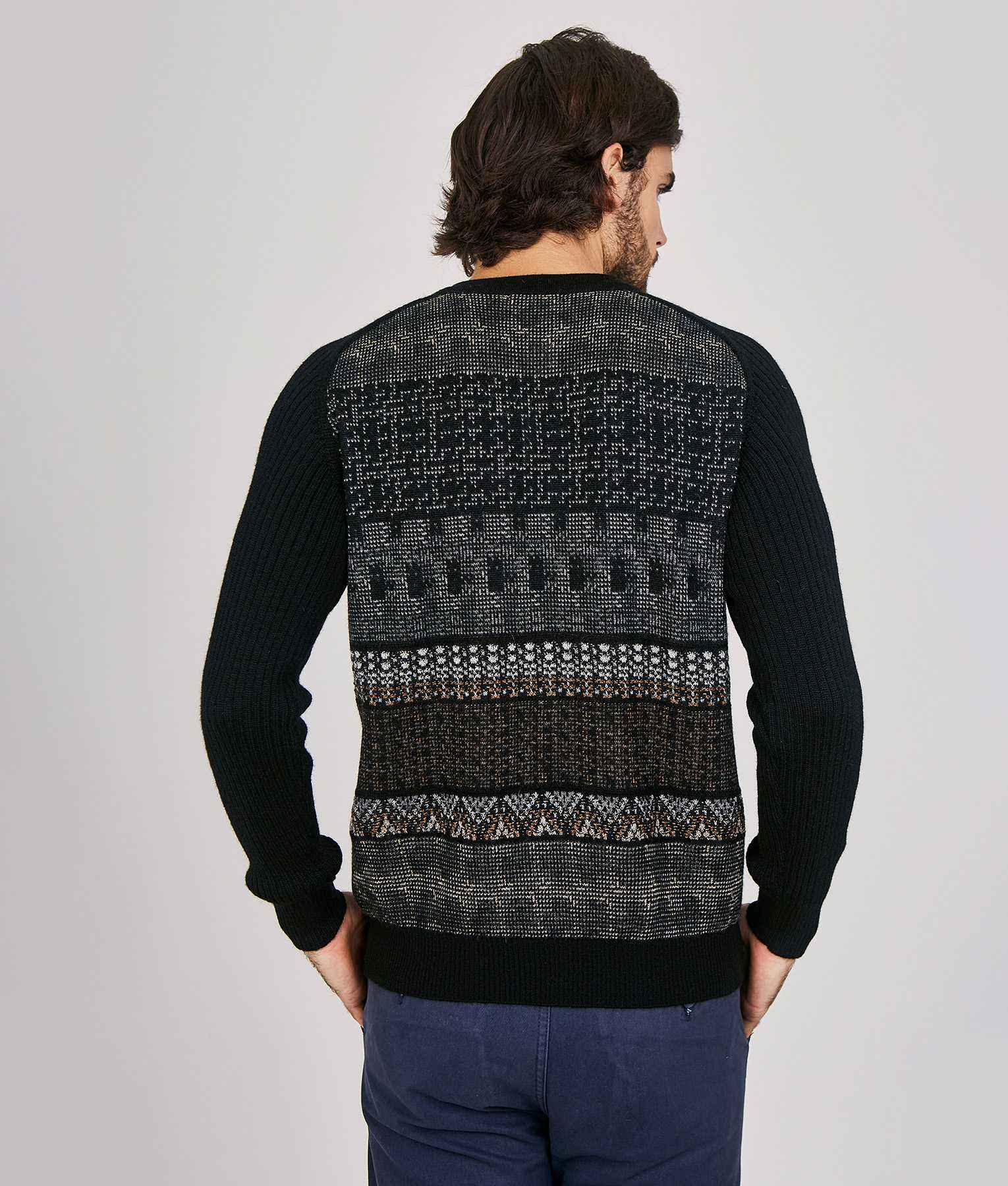 Chompa Tapestry Zipped Front - Cielo nocturno y Azul ceniza